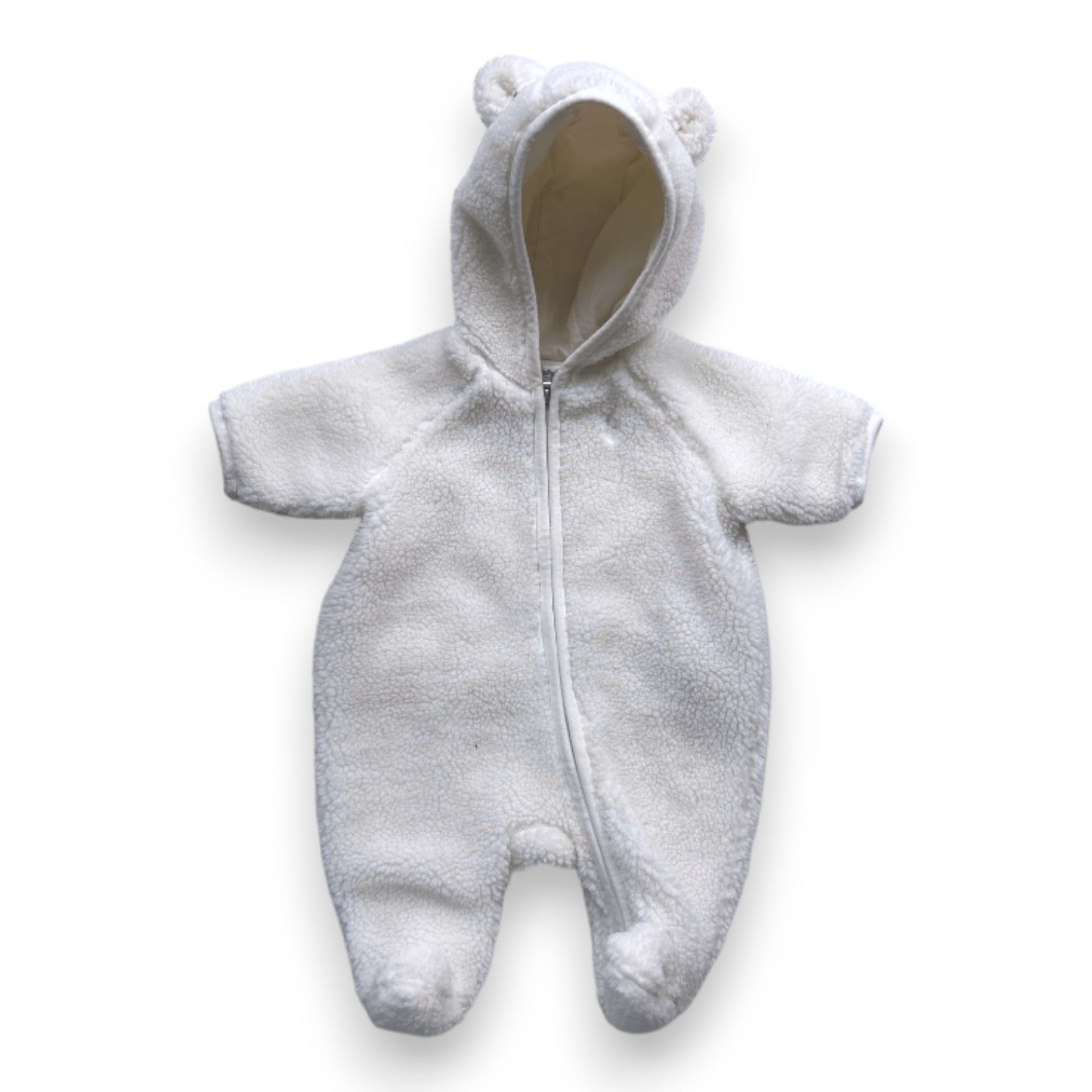 RALPH LAUREN - White fur jumpsuit - 1 month