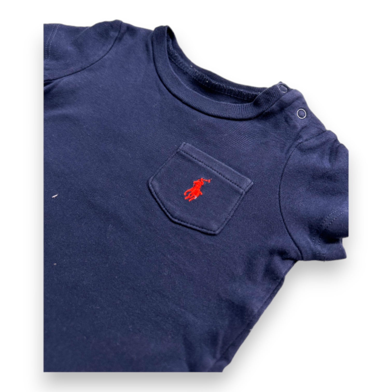RALPH LAUREN - Navy blue t-shirt bodysuit - 3 months