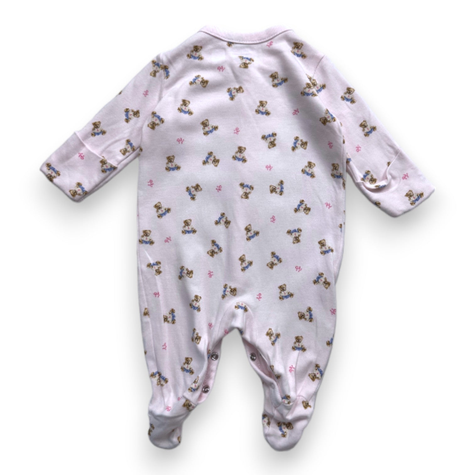 RALPH LAUREN - Pink jumpsuit with bear print - 1 month