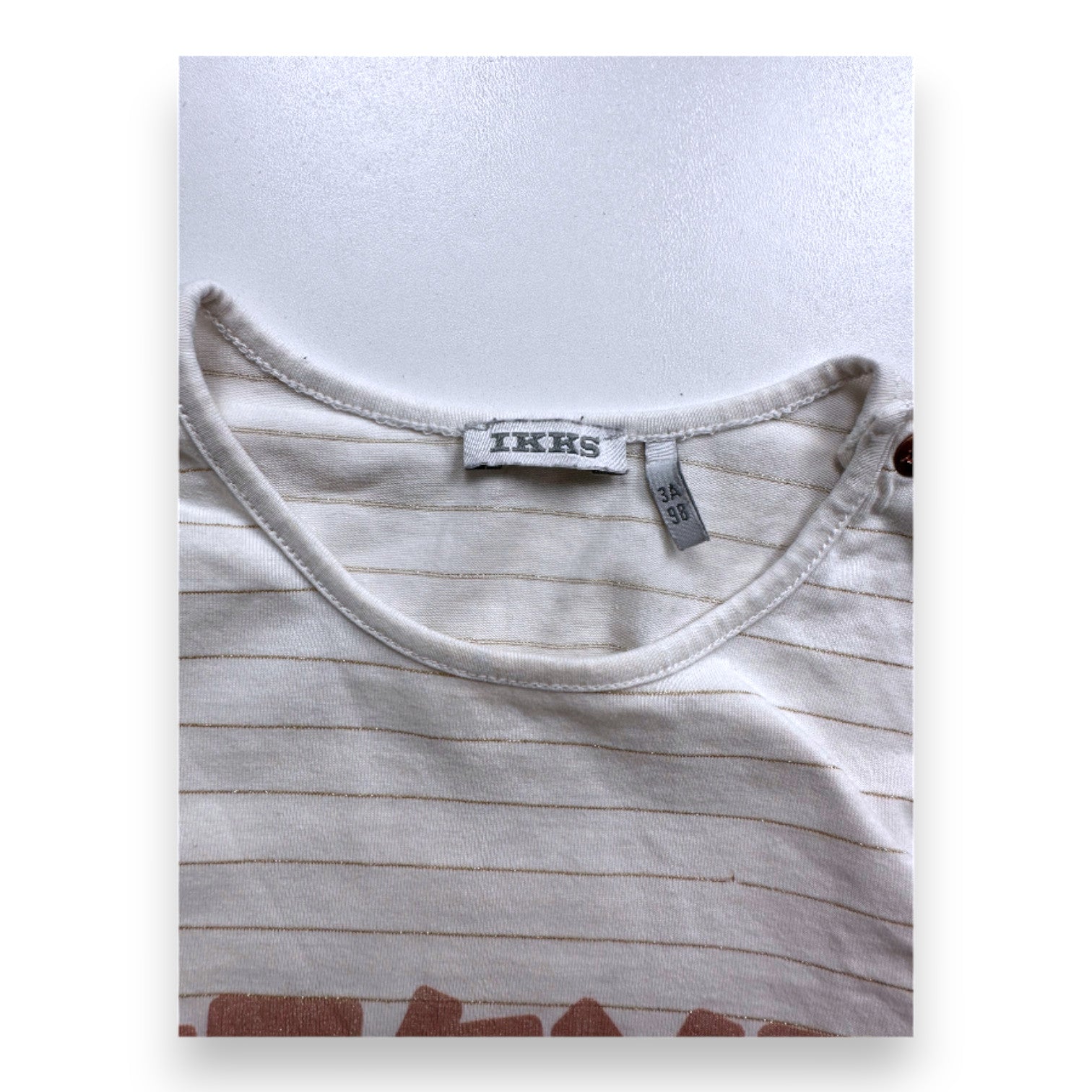 IKKS - T-Shirt mit weißem und rosa Aufdruck - 3 Jahre