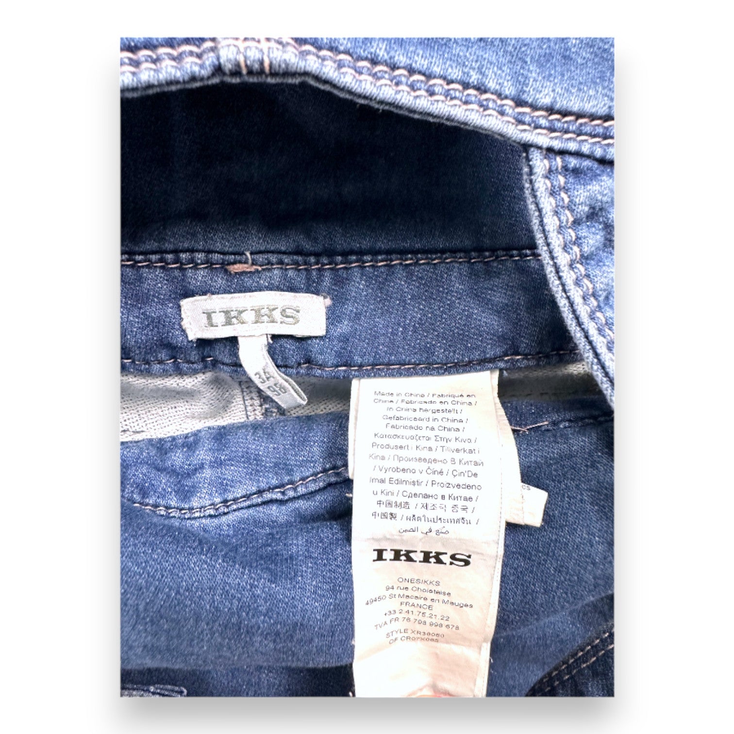 IKKS - blue denim overalls - 3 years