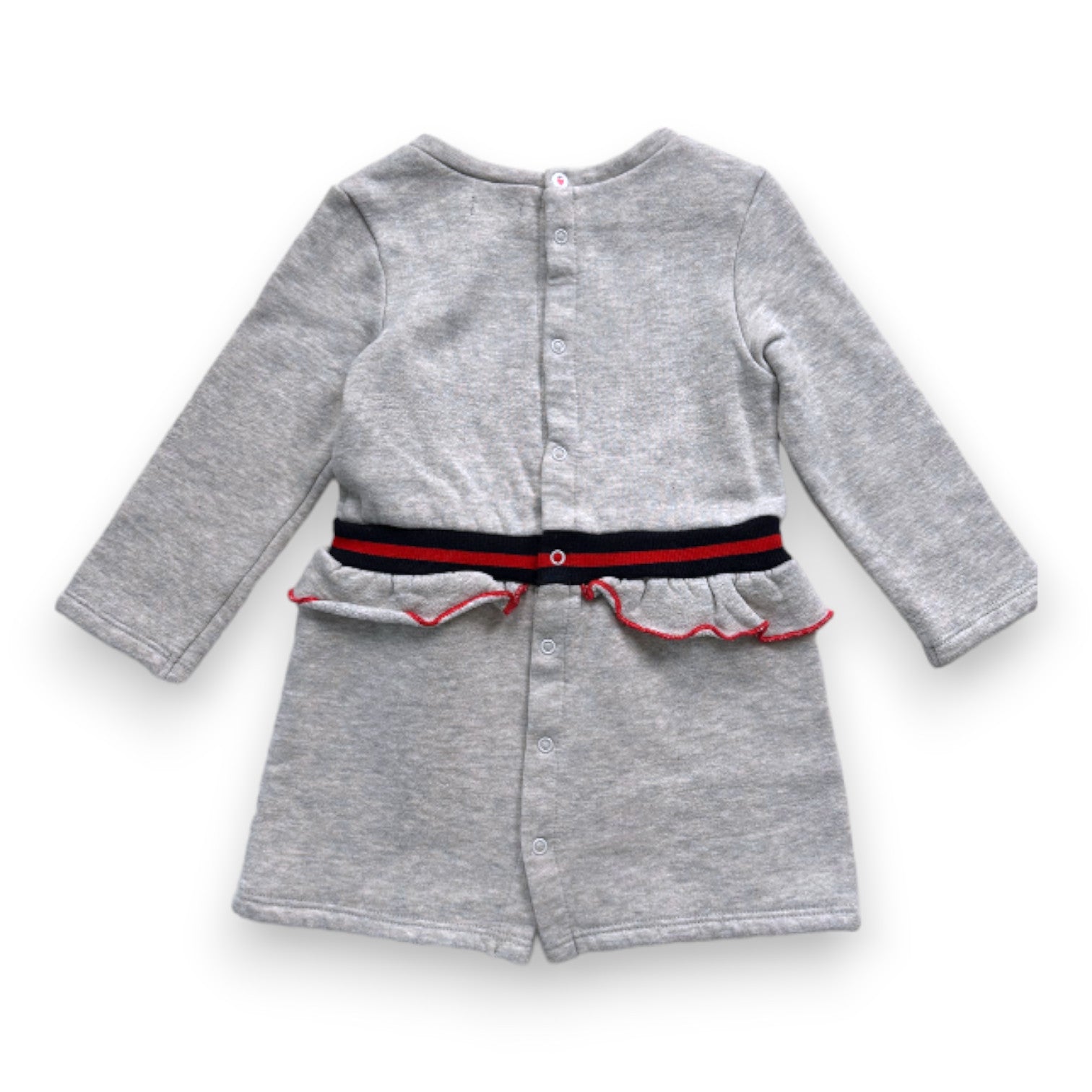 IKKS - Robe grise avec broderies - 2 ans