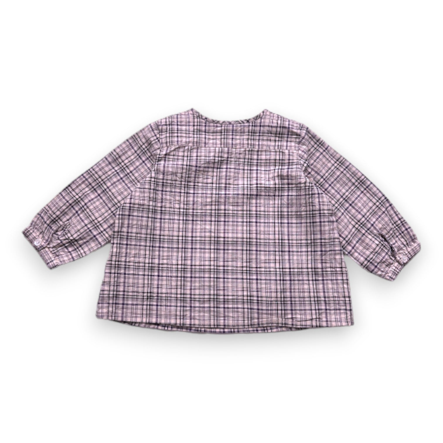 BONPOINT - Beige karierte Bluse - 12 Monate