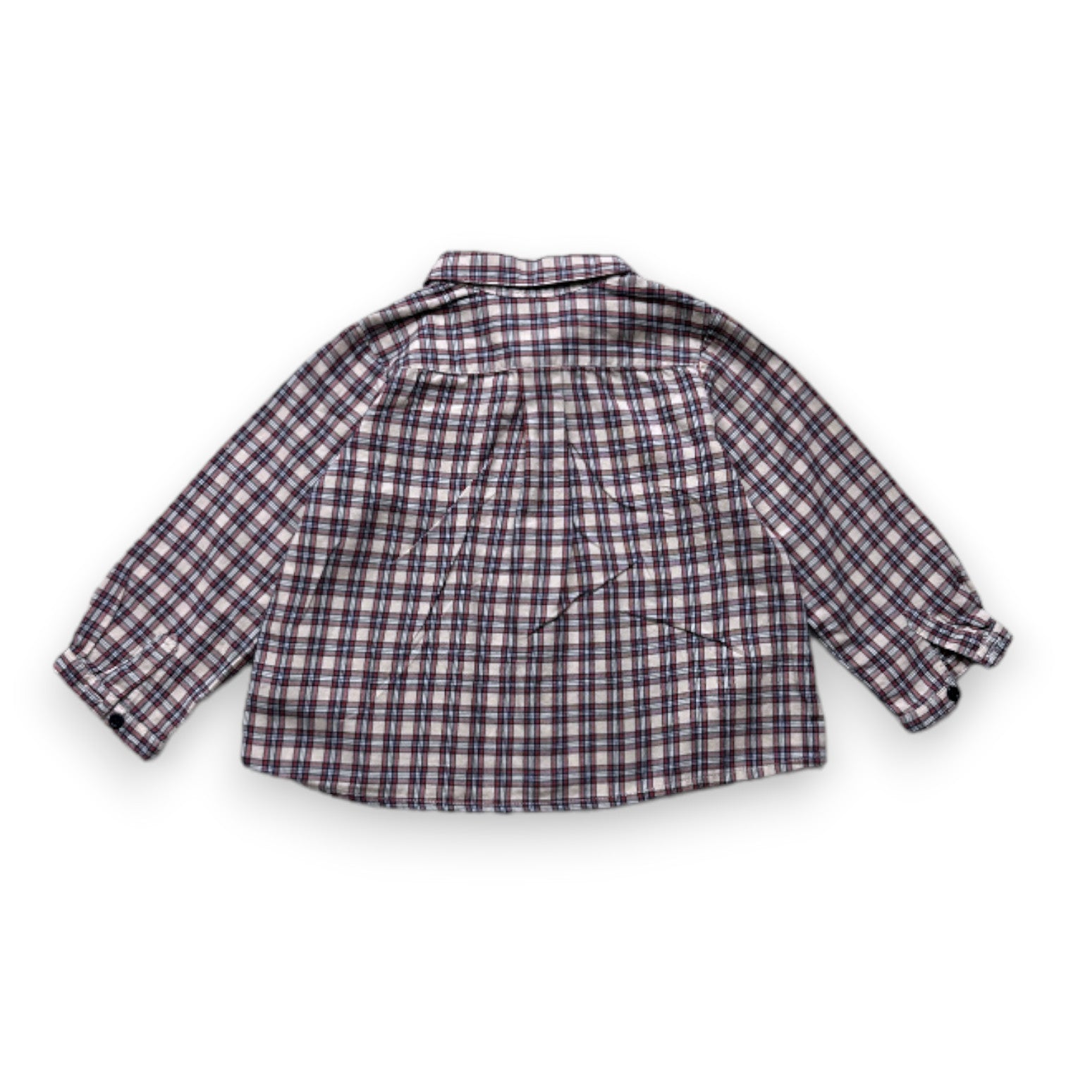 BONPOINT - Beige checked shirt - 18 months