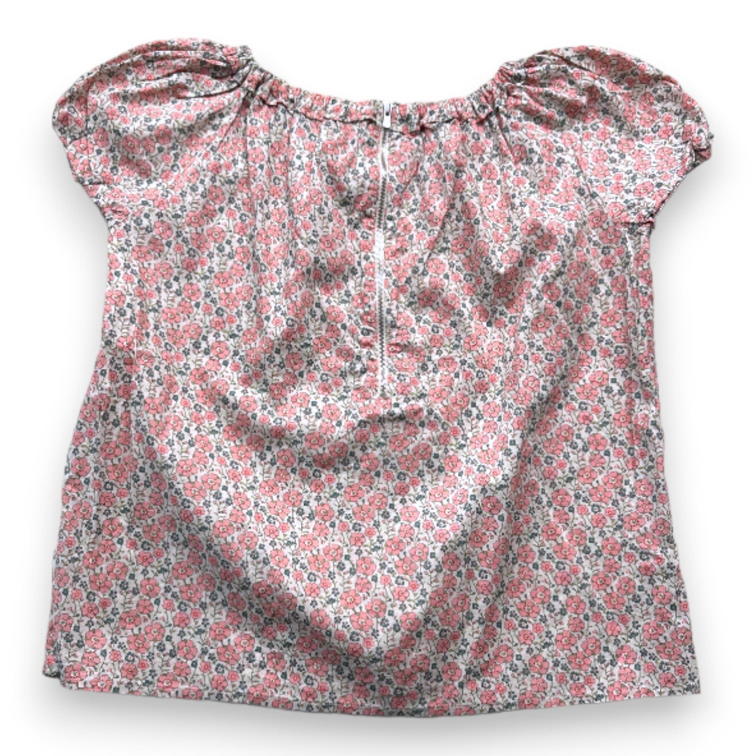BONPOINT - Blouse crème à fleurs roses - 10 ans
