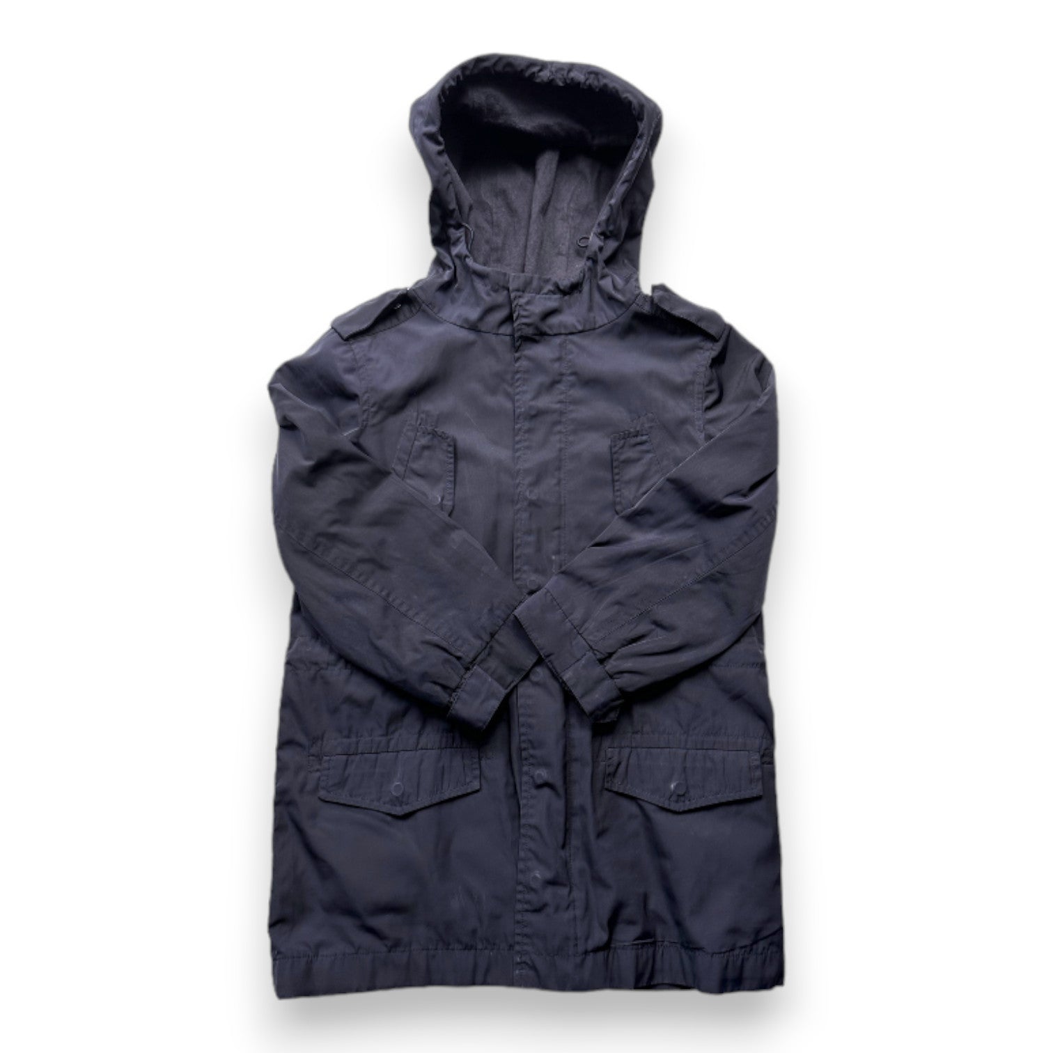 BONPOINT - Veste longue noire coupe vent - 6 ans