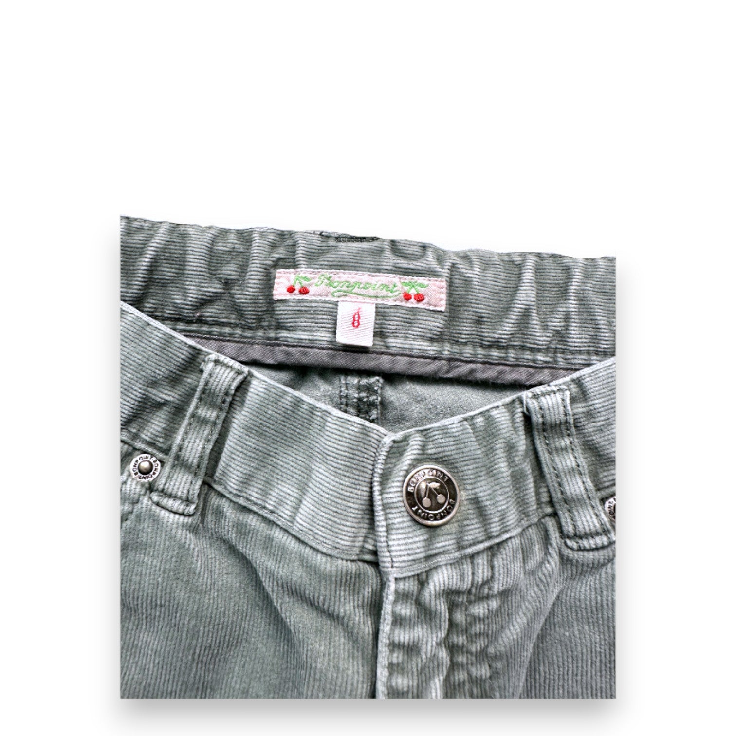 BONPOINT - Pantalon vert effet velours - 8 ans