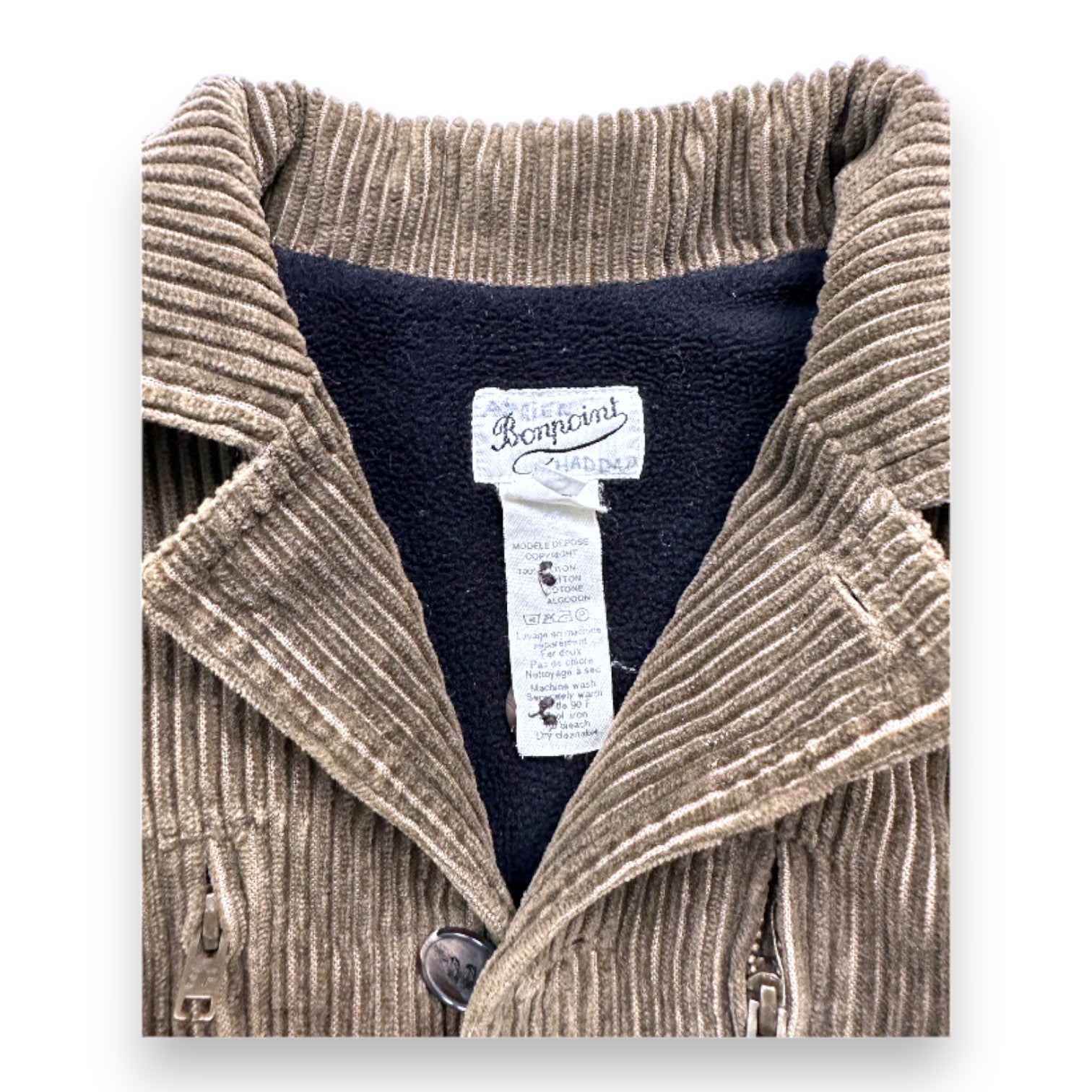 BONPOINT - Manteau marron effet velours - 3 ans