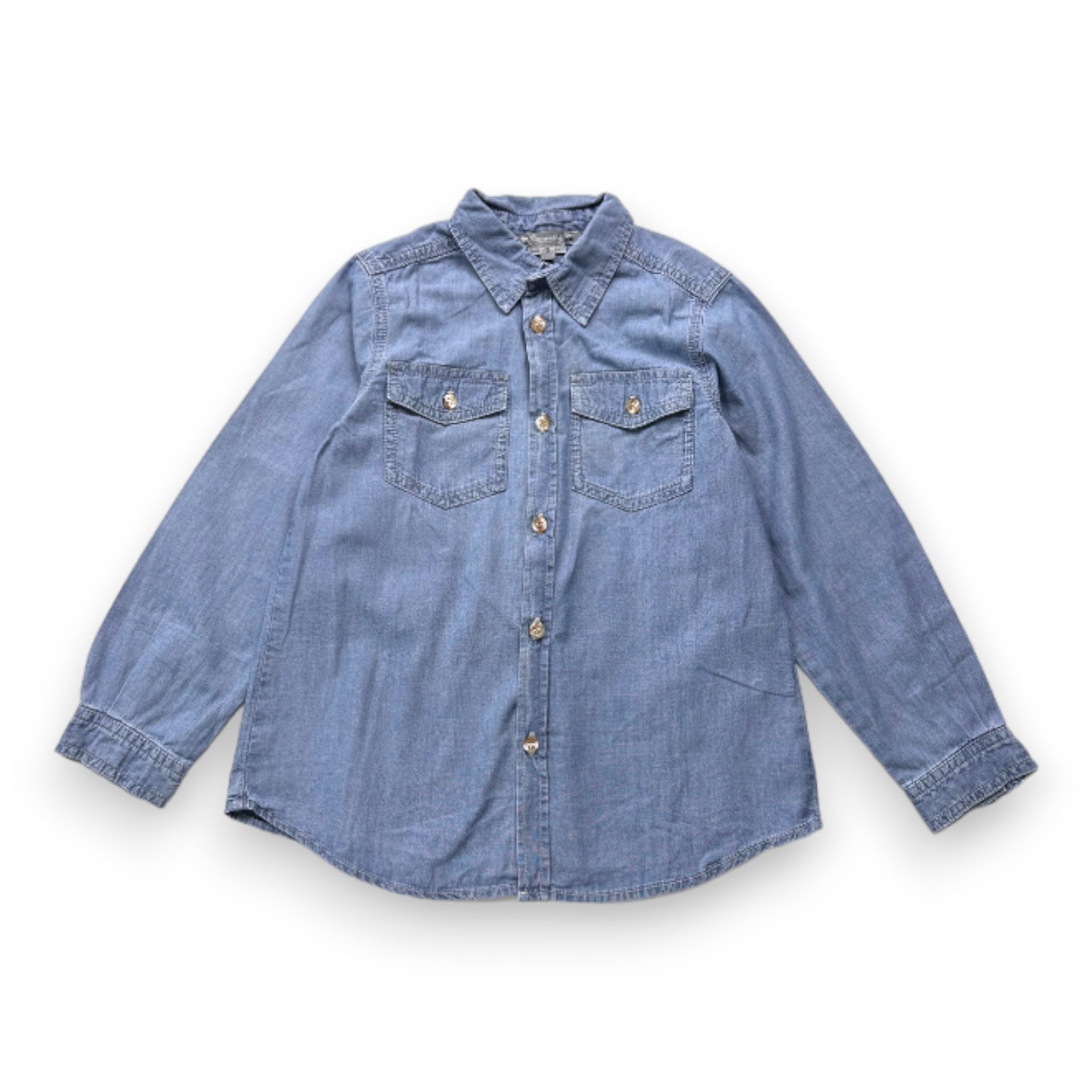 BONPOINT - Chemise en jean bleue à manches longues - 6 ans