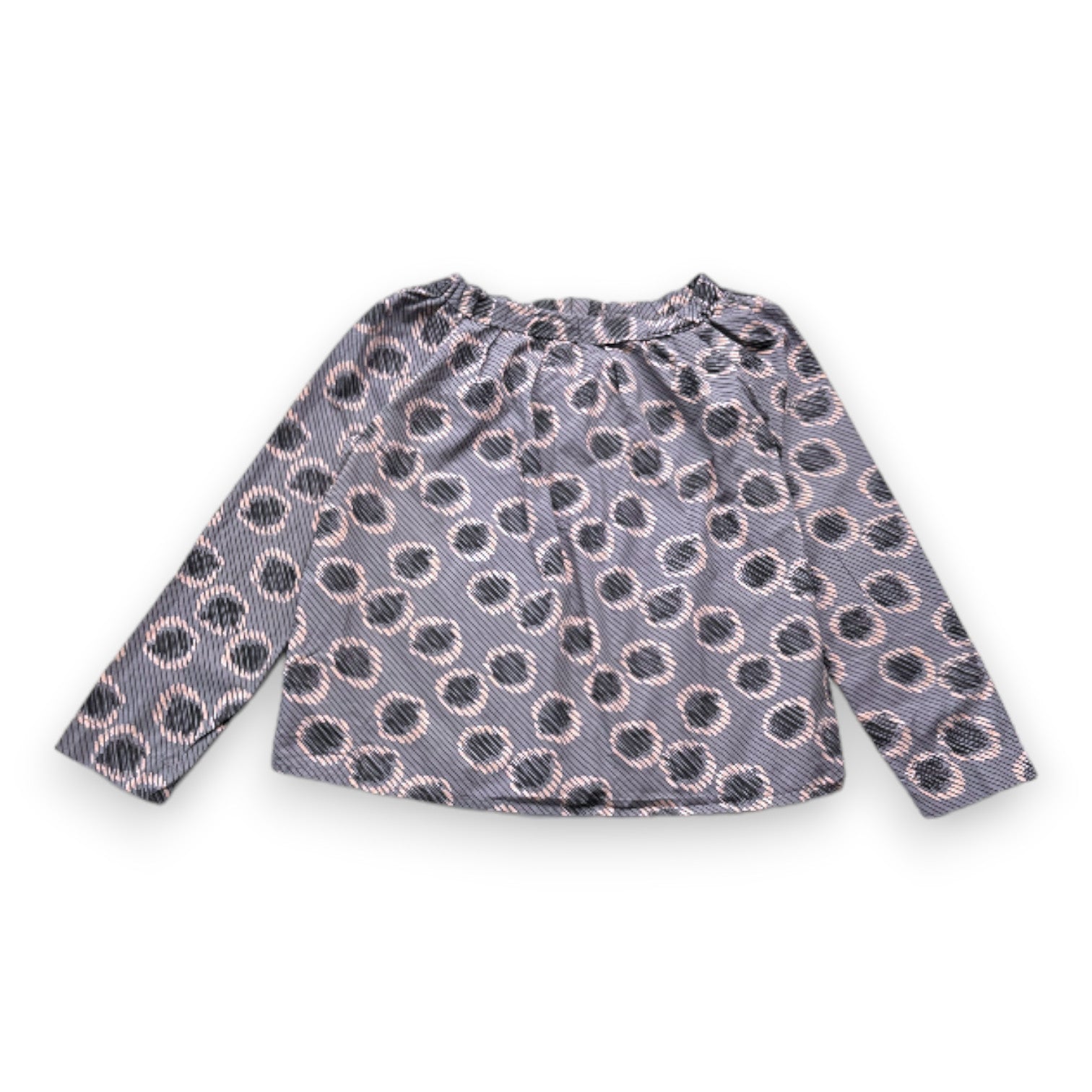 BONPOINT - Blouse grise à motifs - 12 ans