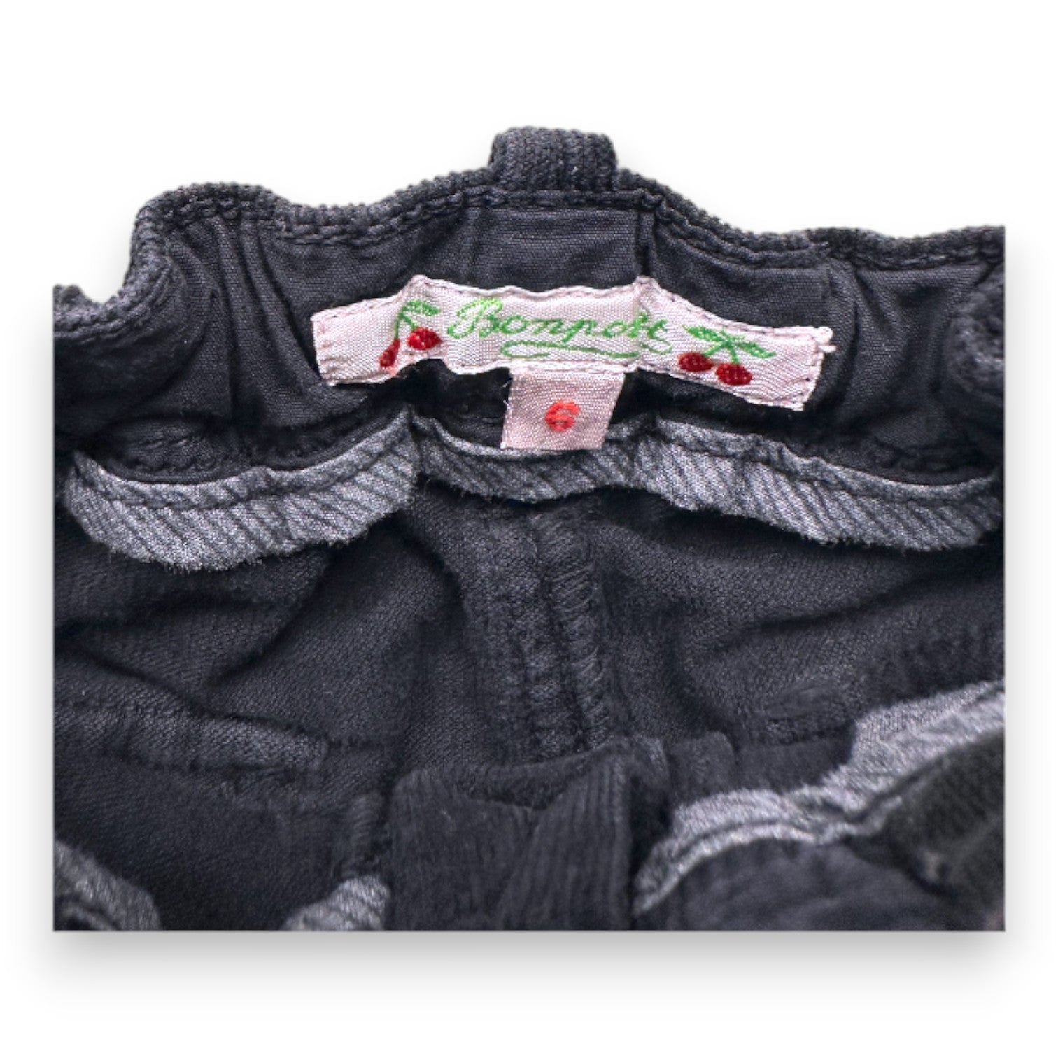 BONPOINT - Pantalon noir effet velours - mois