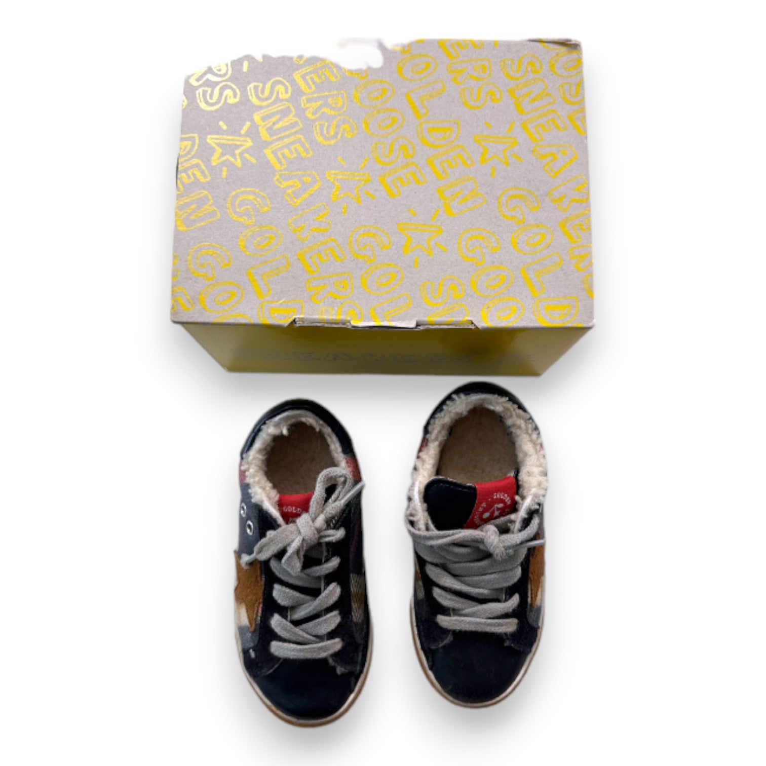 GOLDEN GOOSE - Rot-blau karierte Sneakers - 24