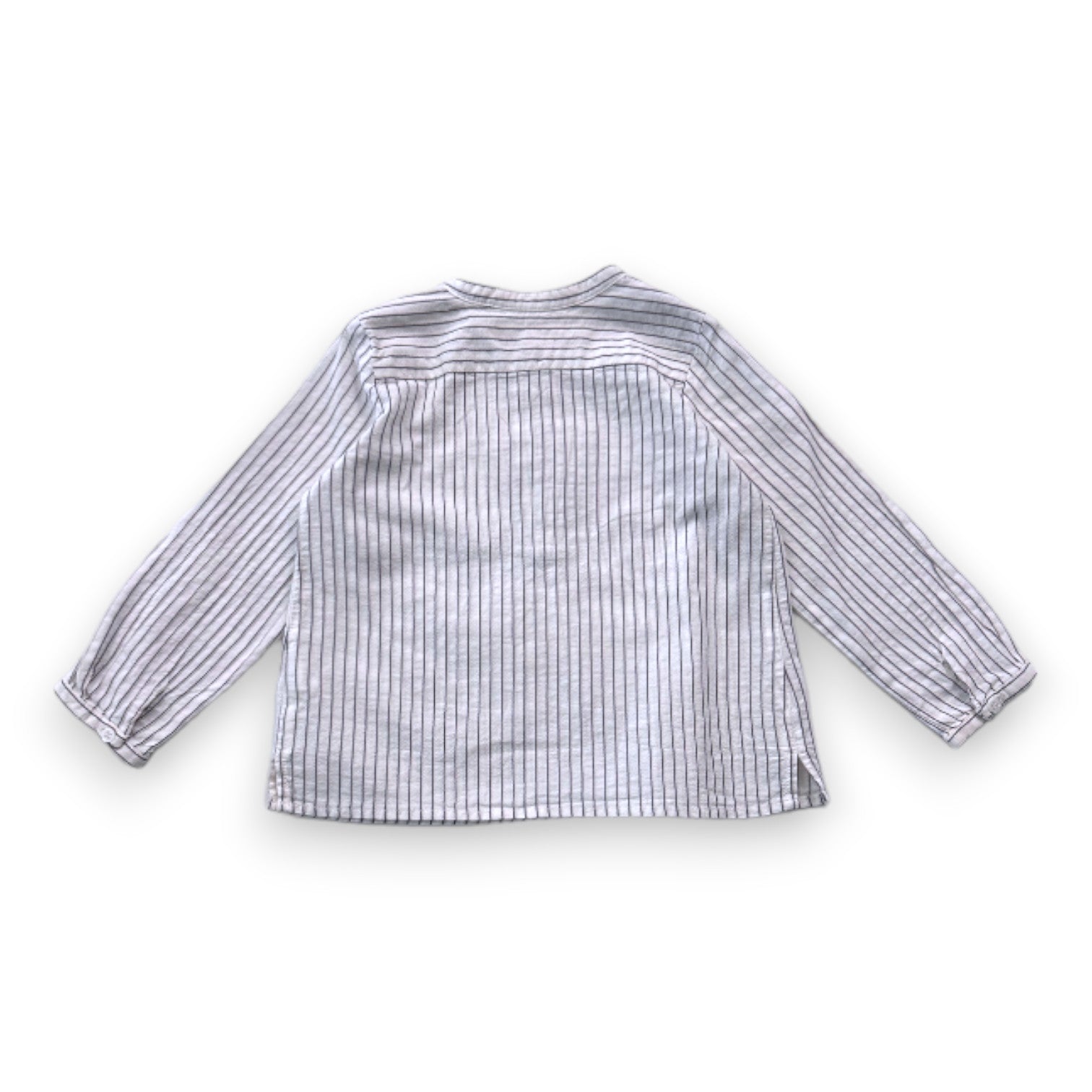 BONPOINT - Blouse à manches longues blanche à rayures - 2 ans
