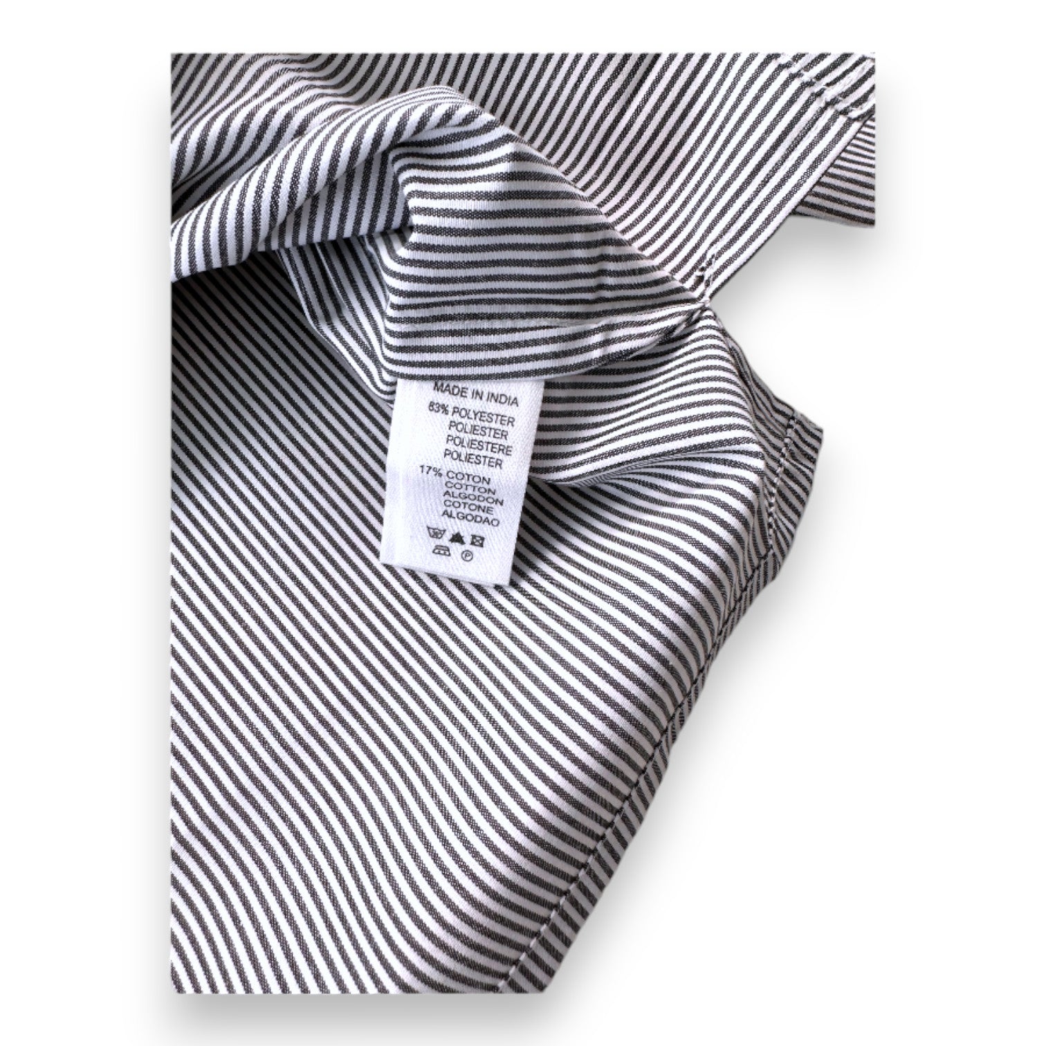 BONPOINT - Neues weiß-grau gestreiftes Langarmhemd - 4 Jahre