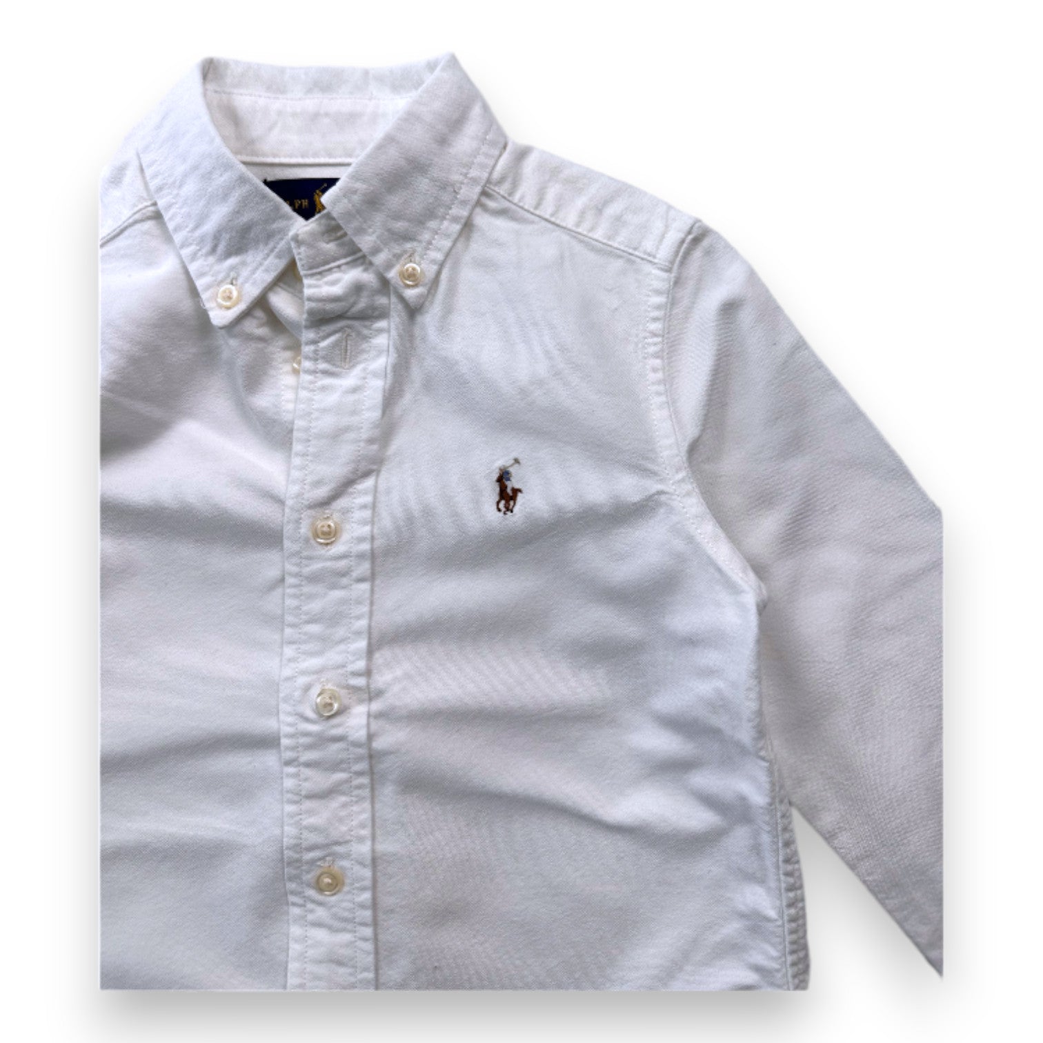 RALPH LAUREN - Weißes Langarmshirt - 4 Jahre