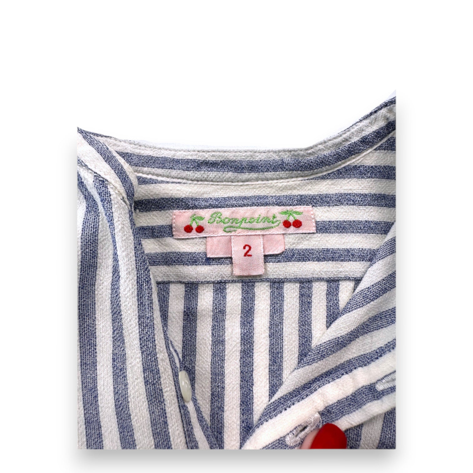 BONPOINT - Blau-weiß gestreifte Bluse - 2 Jahre