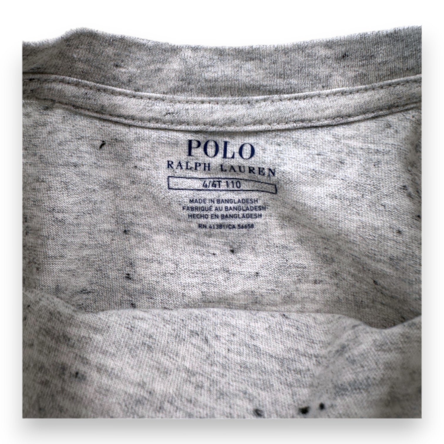 RALPH LAUREN - Grey short-sleeved t-shirt - 4 years