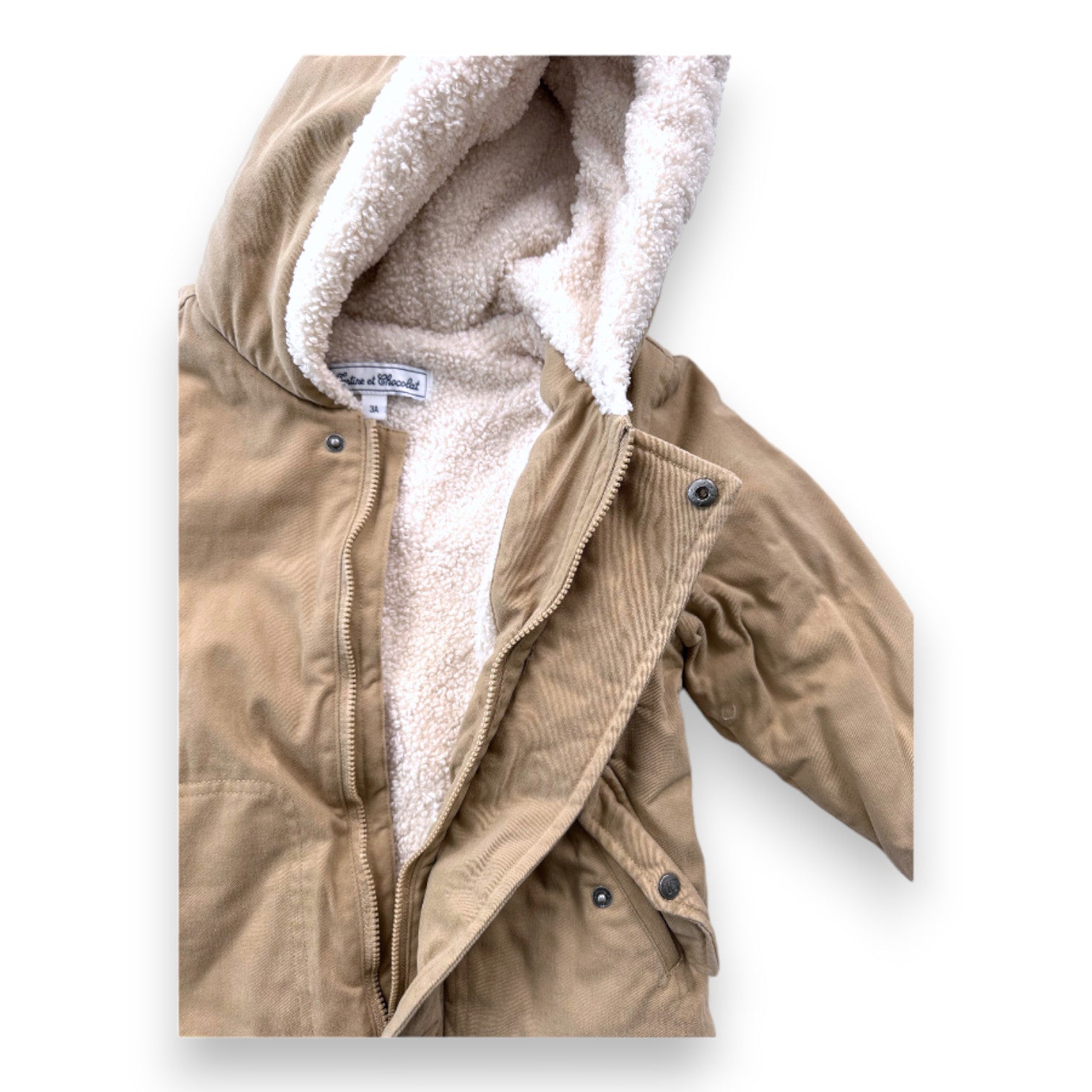 TARTINE & CHOCOLAT - Manteau parka verte - 3 ans