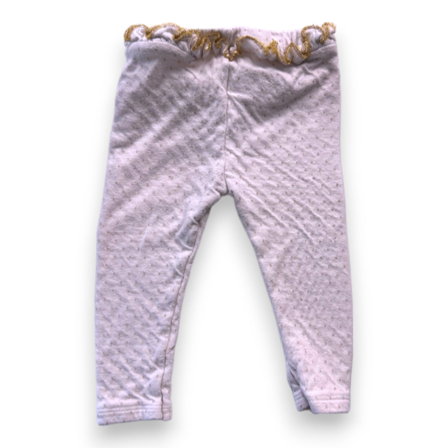 PETIT BATEAU - White polka dot leggings - 12 months