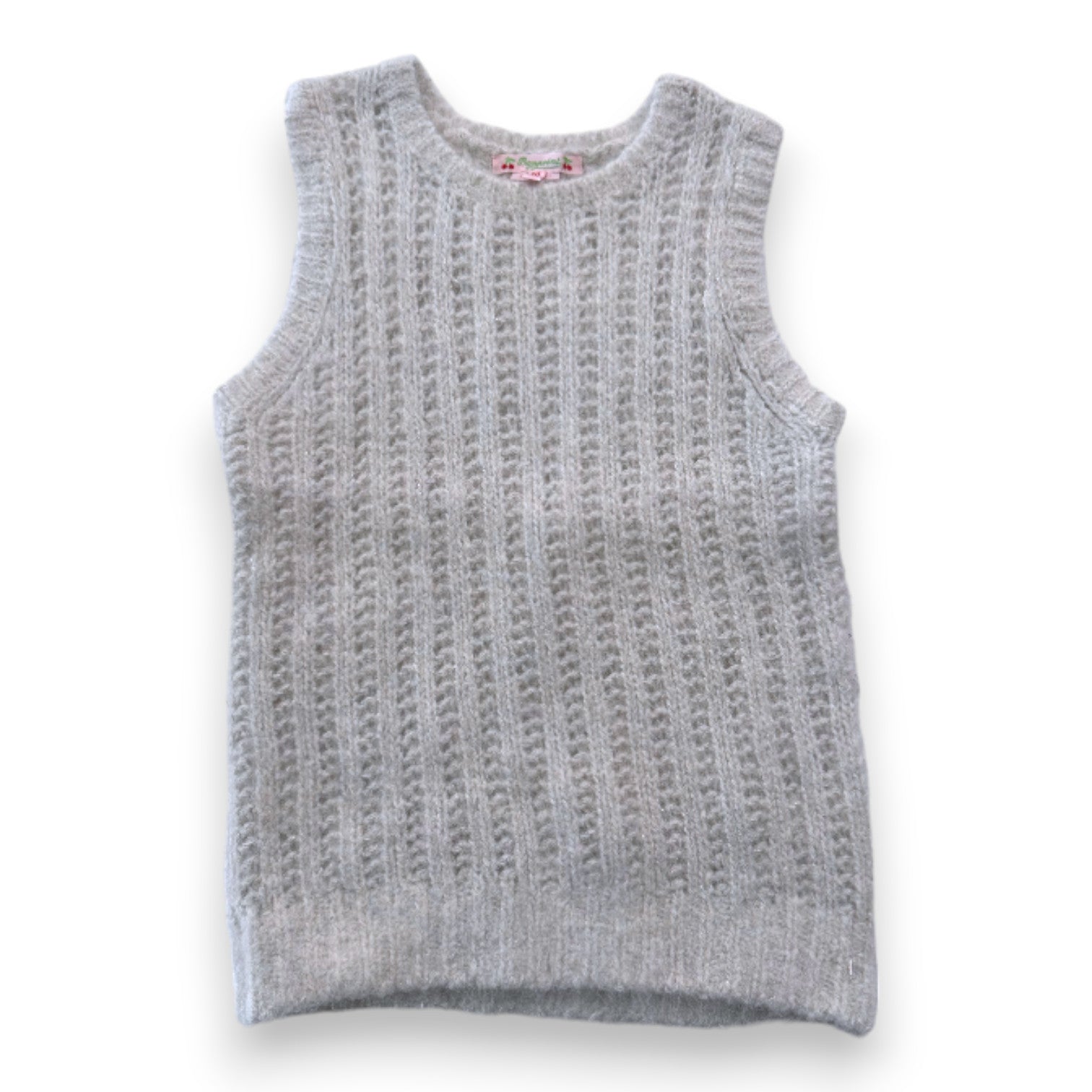 BONPOINT - Gray sleeveless wool sweater - 10 years