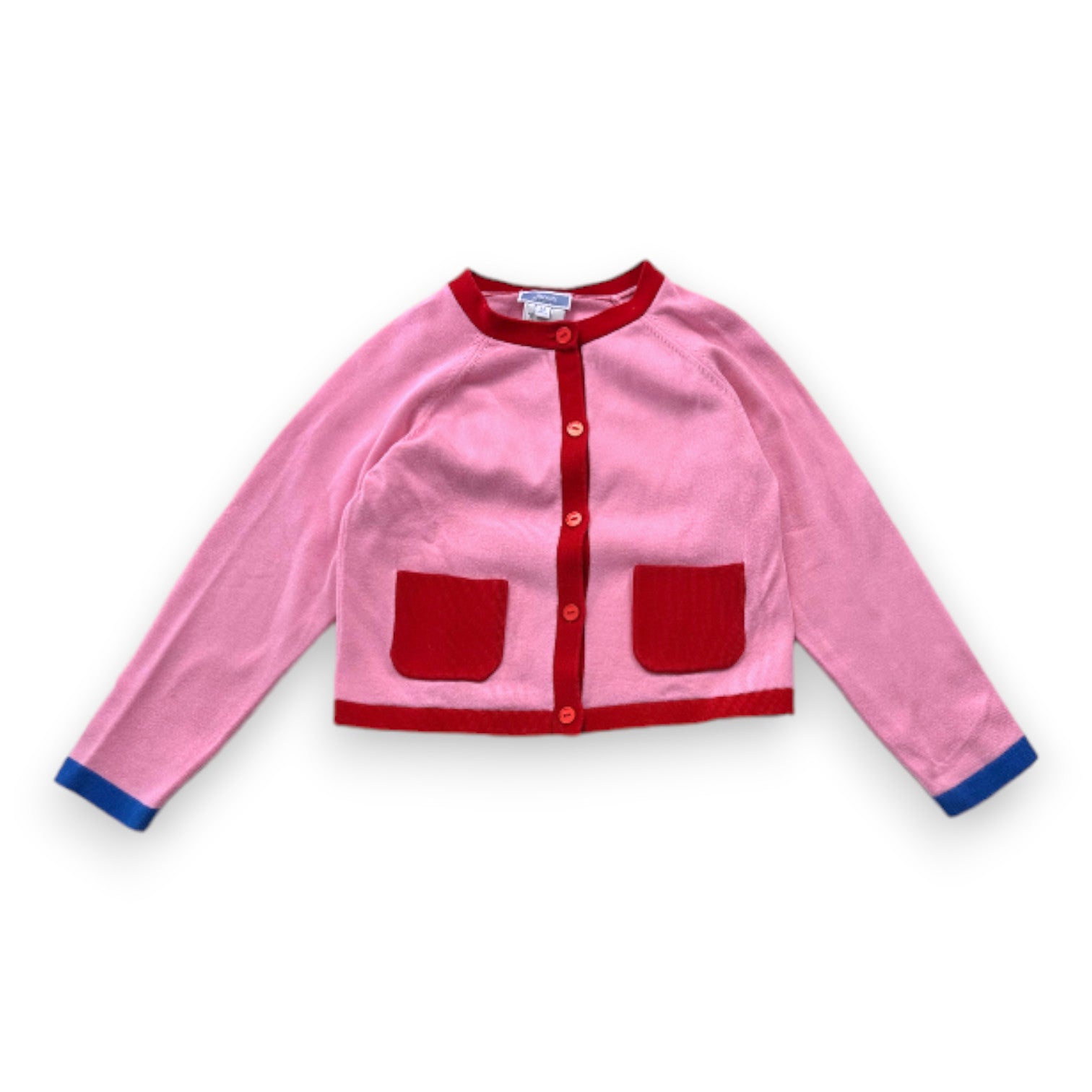 JACADI - Pink and red cardigan - 6 years