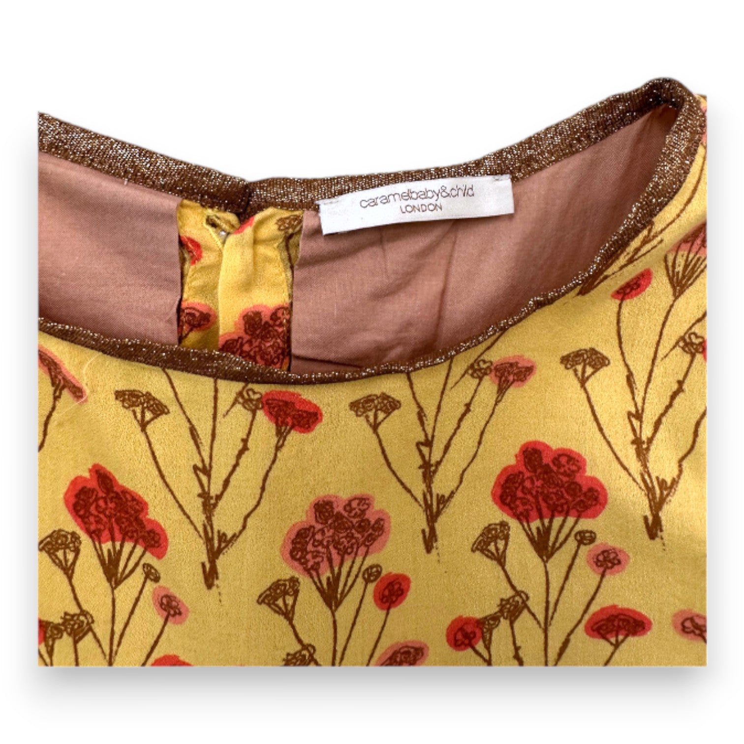 CARAMEL BABY & CHILD - Robe jaune à fleurs - 10 ans
