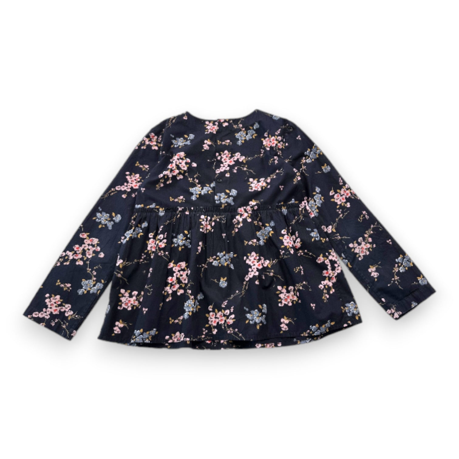 BONPOINT - Blouse bleu marine à fleurs - 10 ans