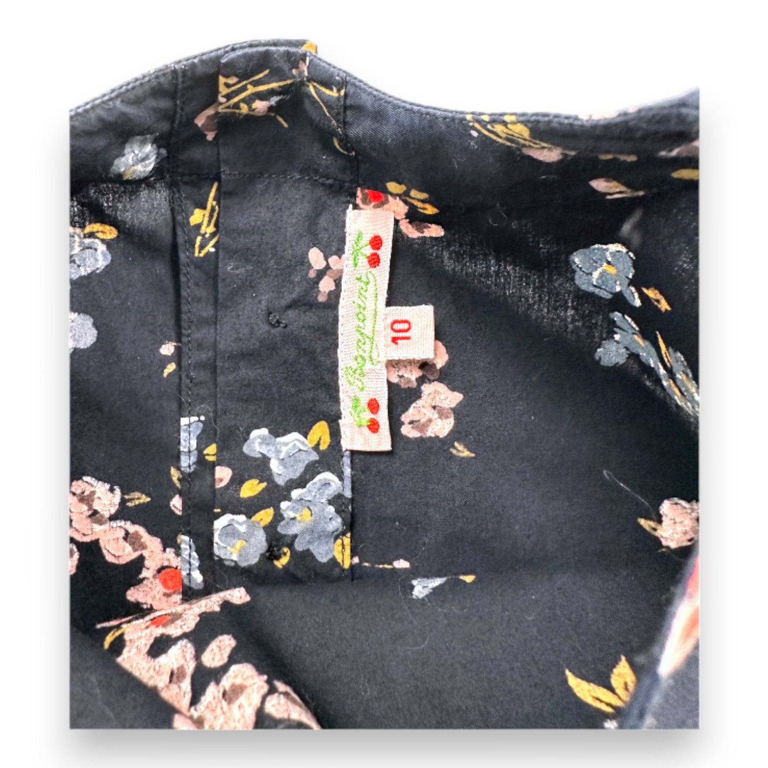 BONPOINT - Blouse bleu marine à fleurs - 10 ans