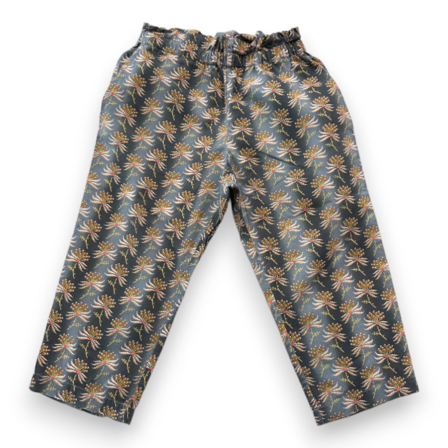 BONPOINT - Leichte grüne Hose mit Prints - 3 Jahre