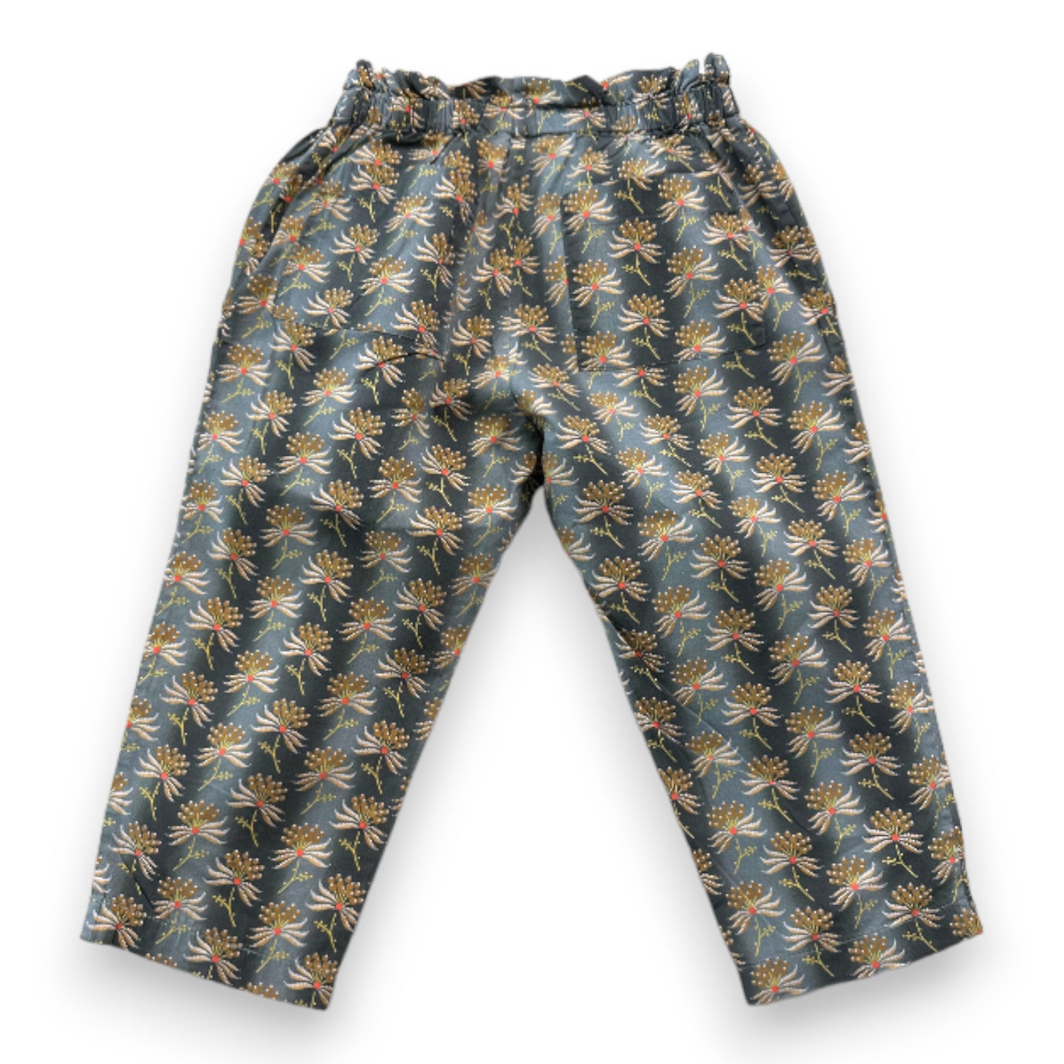 BONPOINT - Leichte grüne Hose mit Prints - 3 Jahre