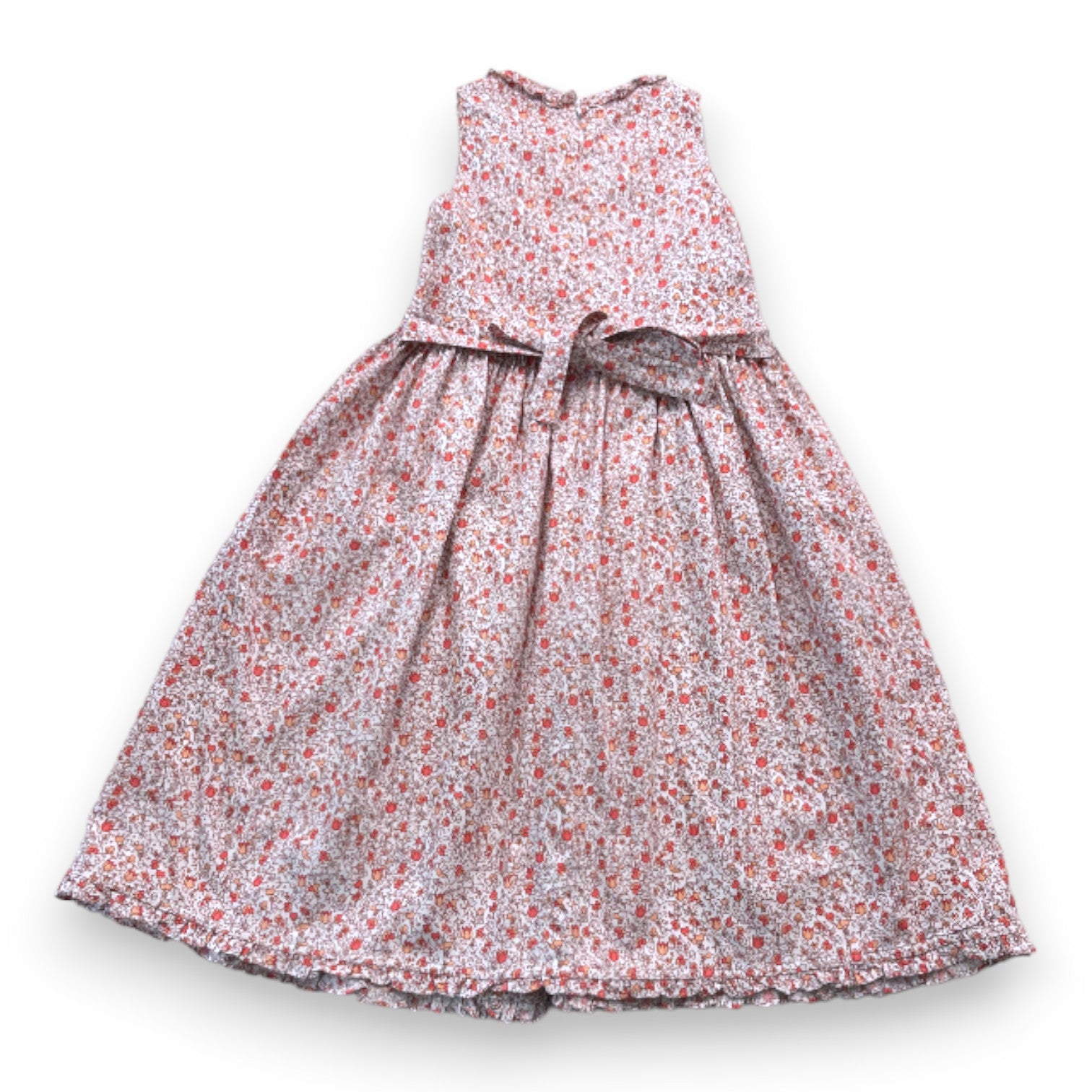 JACADI - Weißes Kleid mit rosa Blumen und Stickereien - 8 Jahre