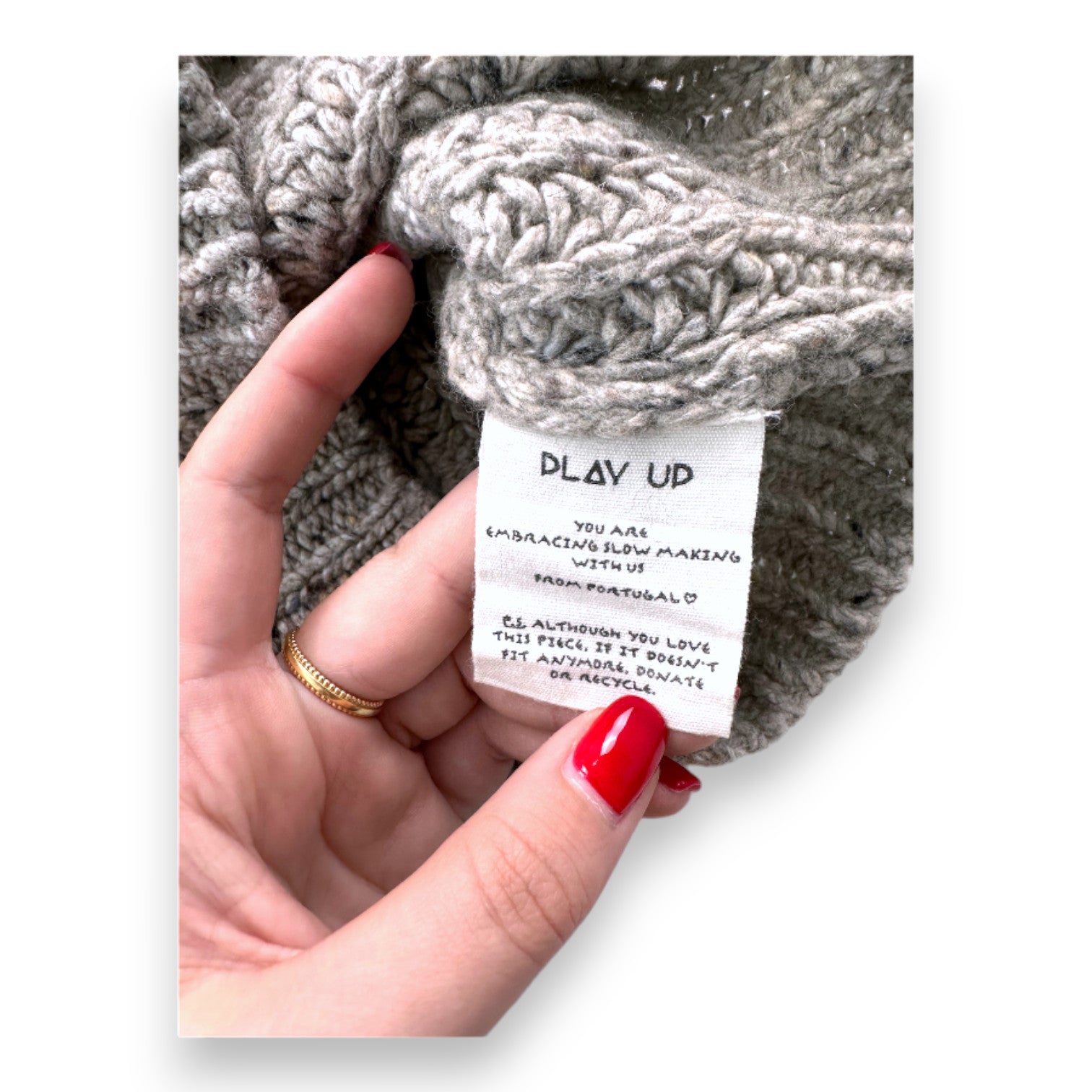 PLAY UP - Grauer Wollpullover - 12 Monate