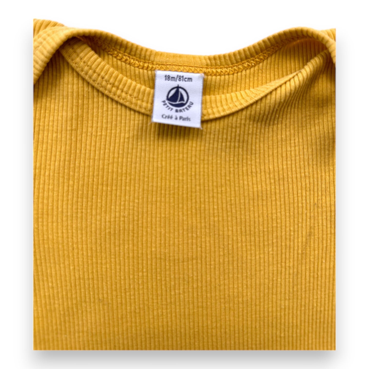 PETIT BATEAU - Body jaune - 18 mois