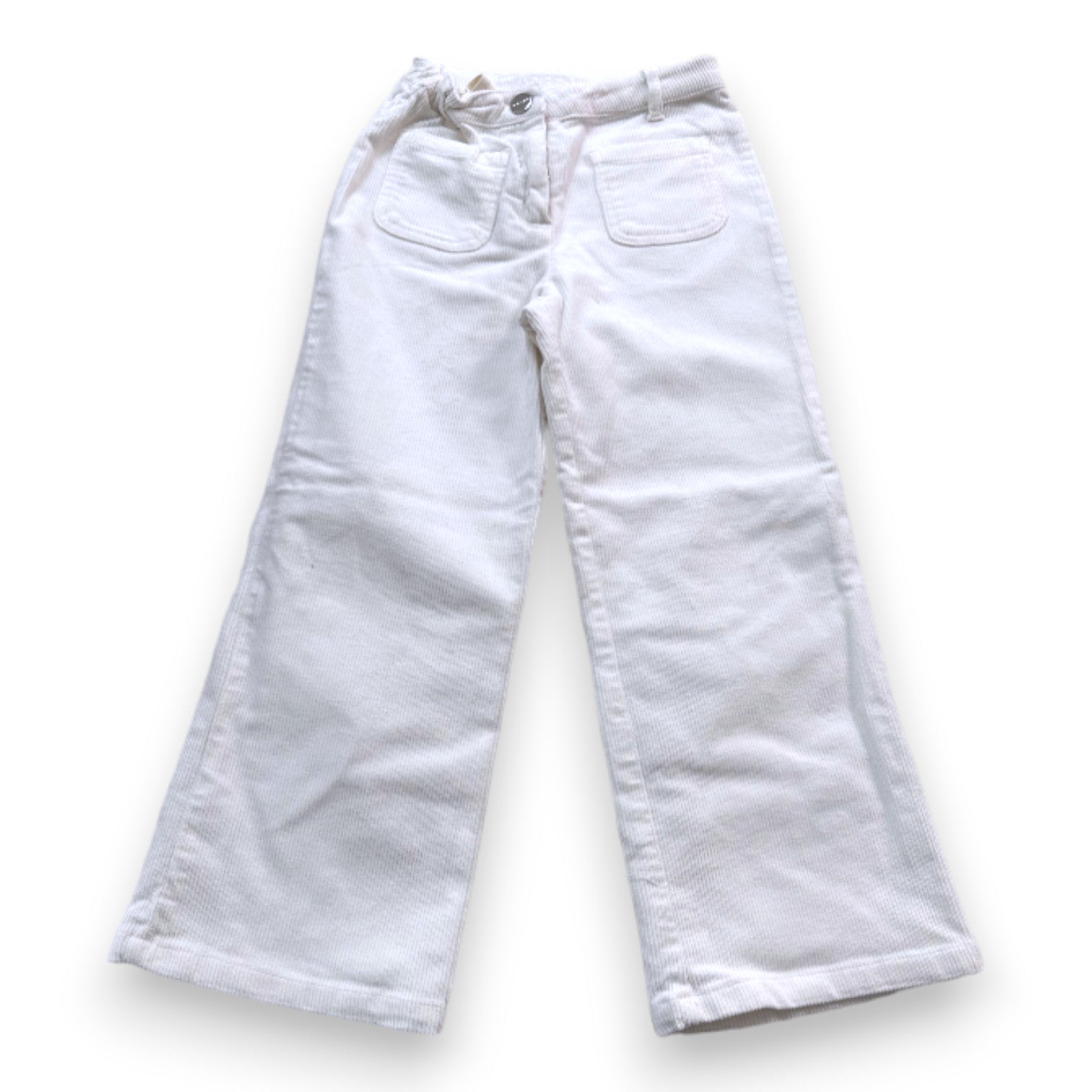 JACADI - White velvet pants - 8 years