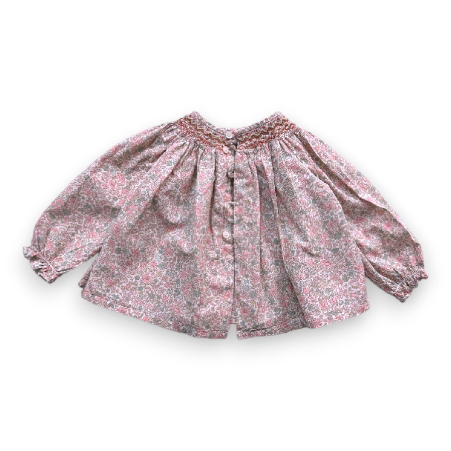 BONPOINT - White floral blouse - 6 months