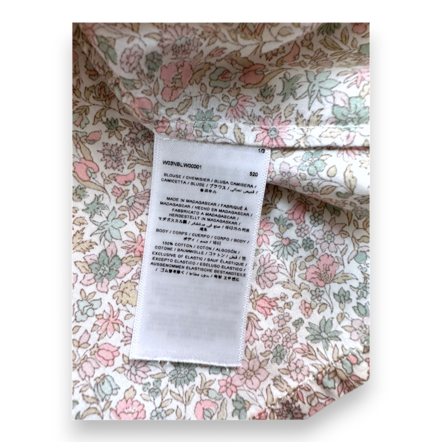 BONPOINT - White floral blouse - 6 months