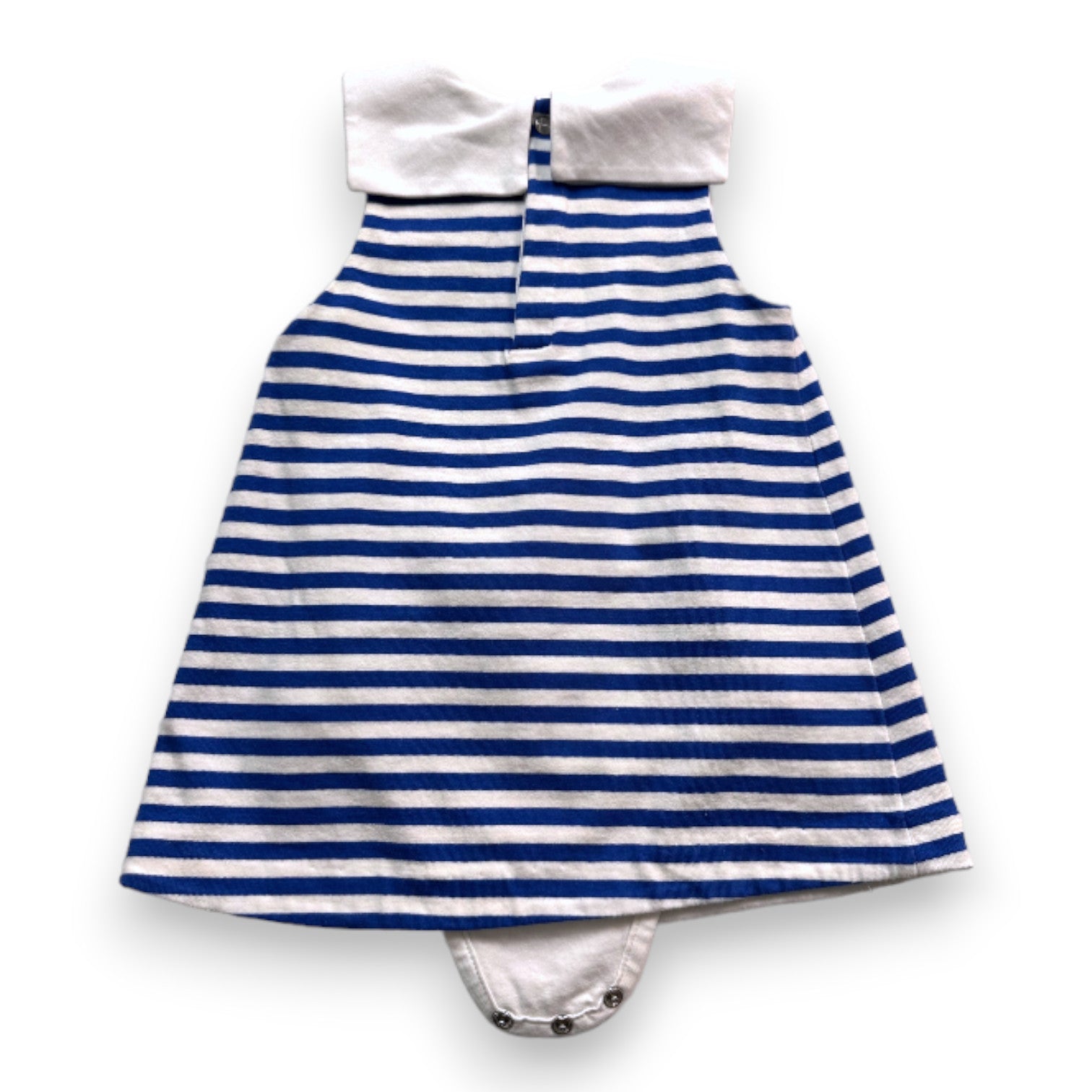 JACADI - Dress with white and blue striped bodysuit - 18 months