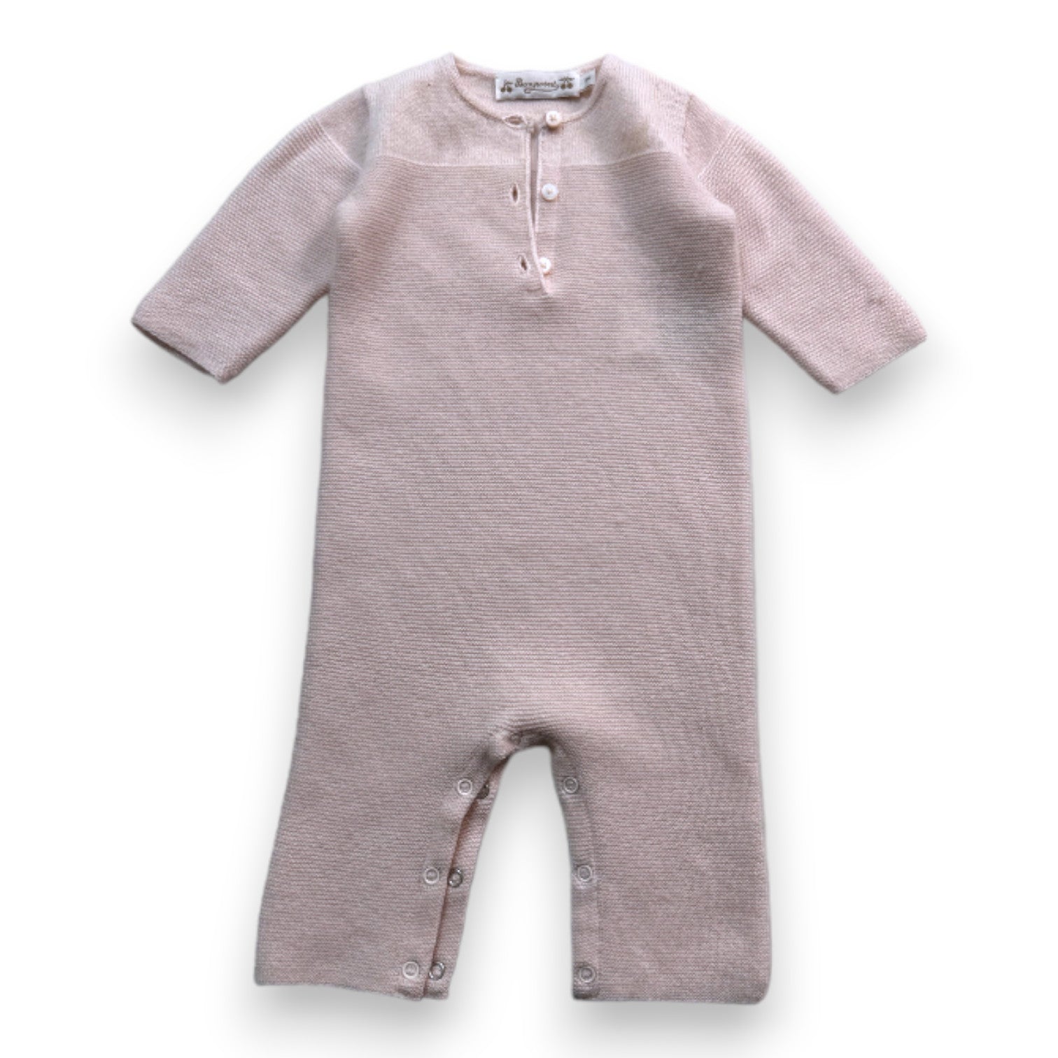 BONPOINT - Pink cashmere jumpsuit - 3 months
