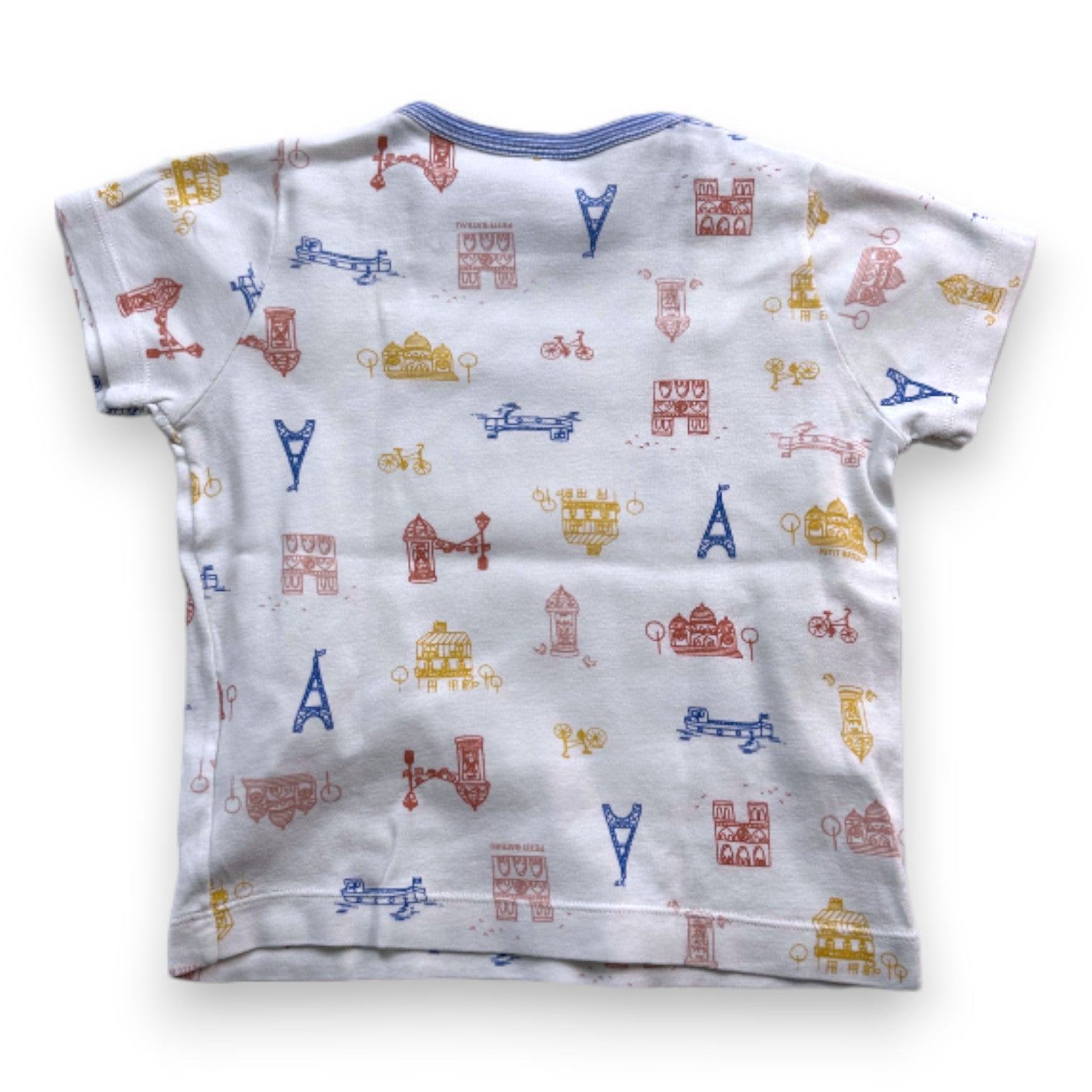 PETIT BATEAU - White T-shirt with prints - 4 years