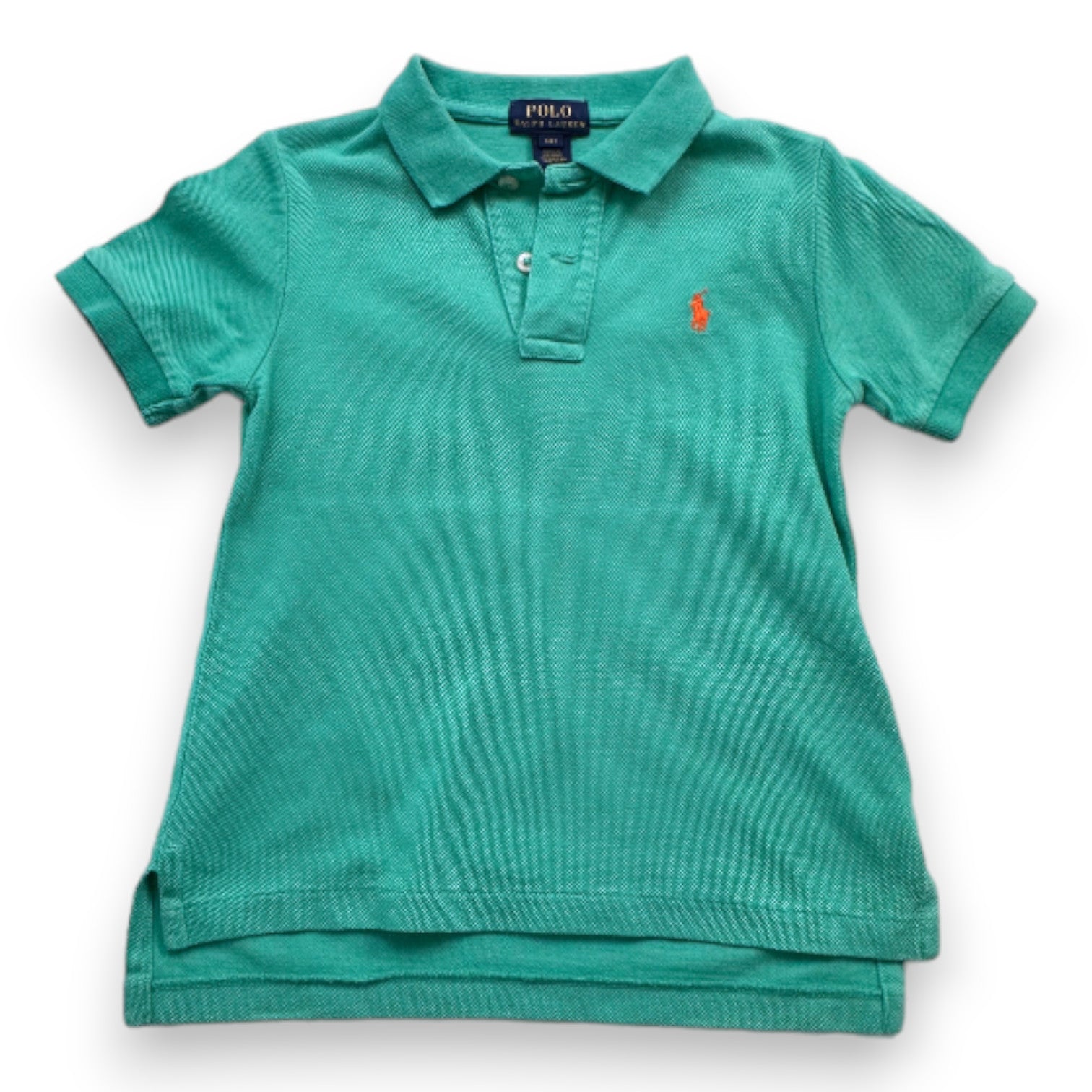 RALPH LAUREN - Green short-sleeved polo shirt - 4 years