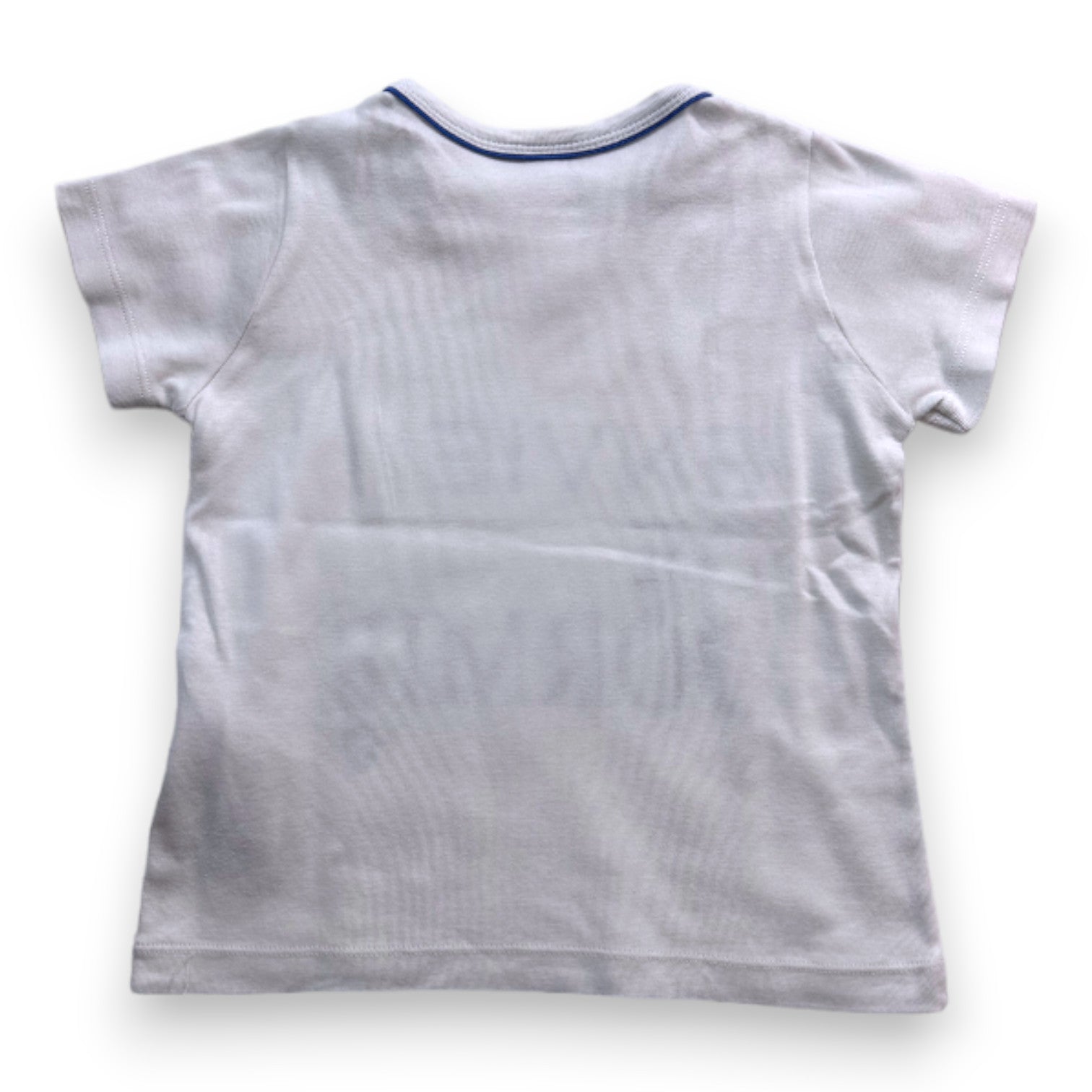 PETIT BATEAU - White short-sleeved T-shirt with print - 4 years
