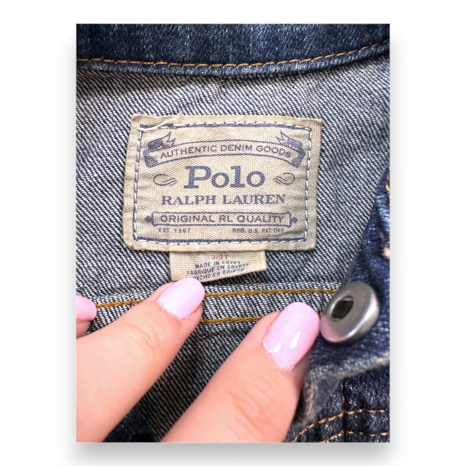 RALPH LAUREN - Blue denim vest - 3 years