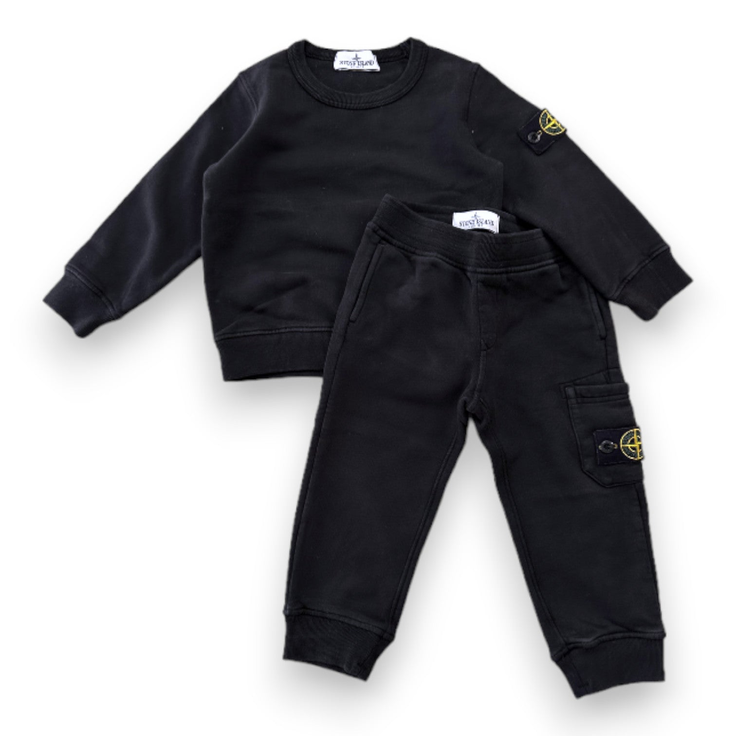 STONE ISLAND - Black jogging suit - 2 years