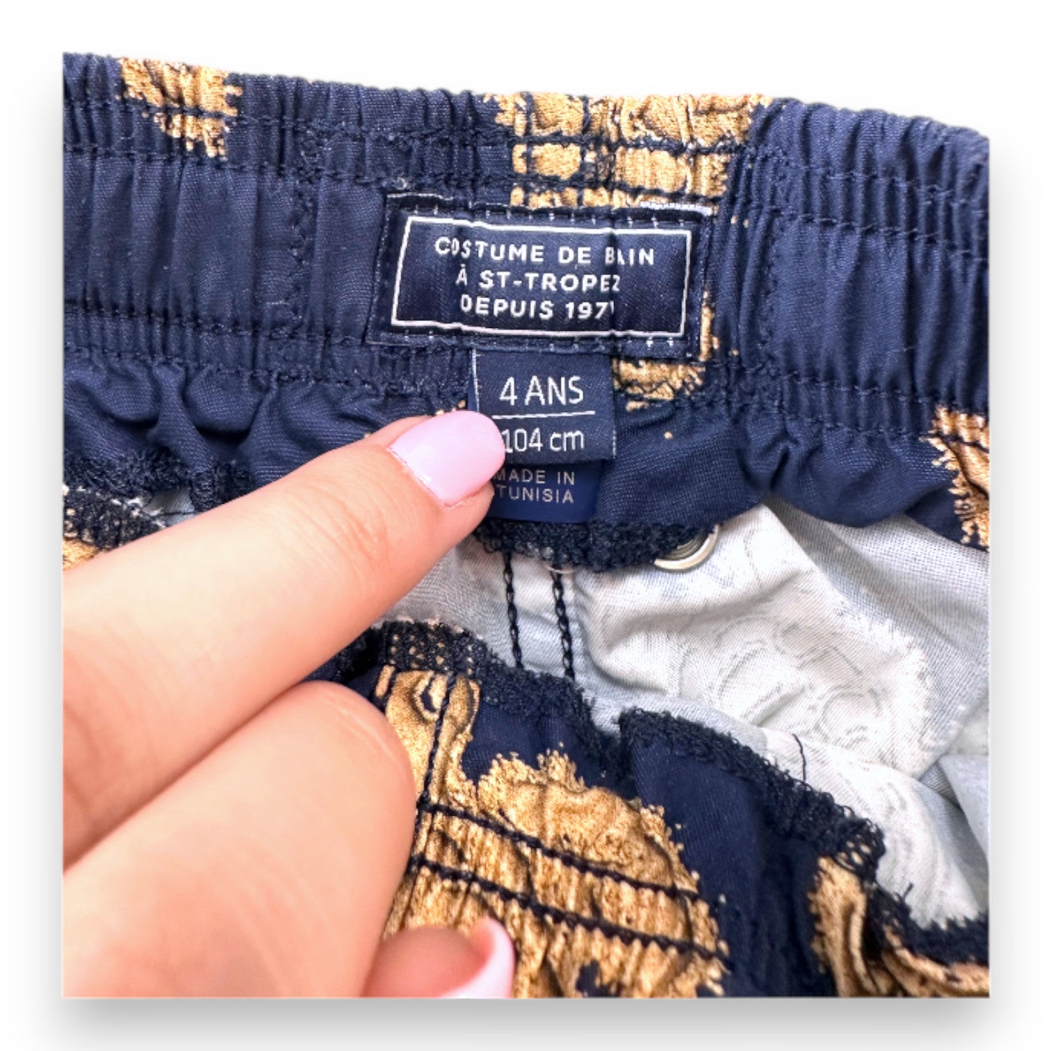 VILEBREQUIN - Short de bain bleu avec tortues - 4 ans