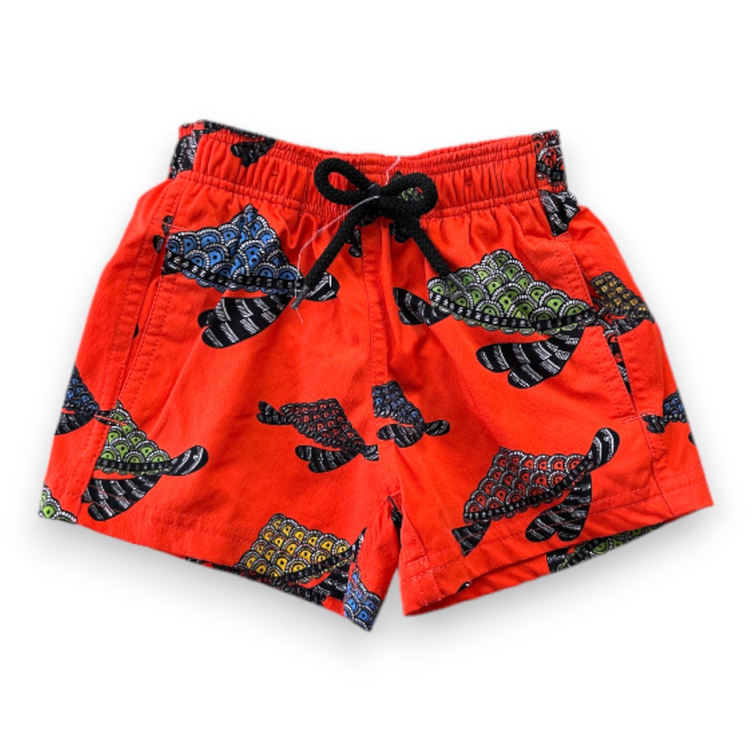 VILEBREQUIN - Rote Badeshorts mit Aufdrucken - 2 Jahre