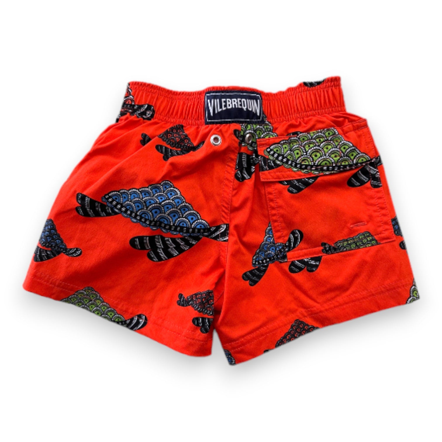 VILEBREQUIN - Rote Badeshorts mit Aufdrucken - 2 Jahre