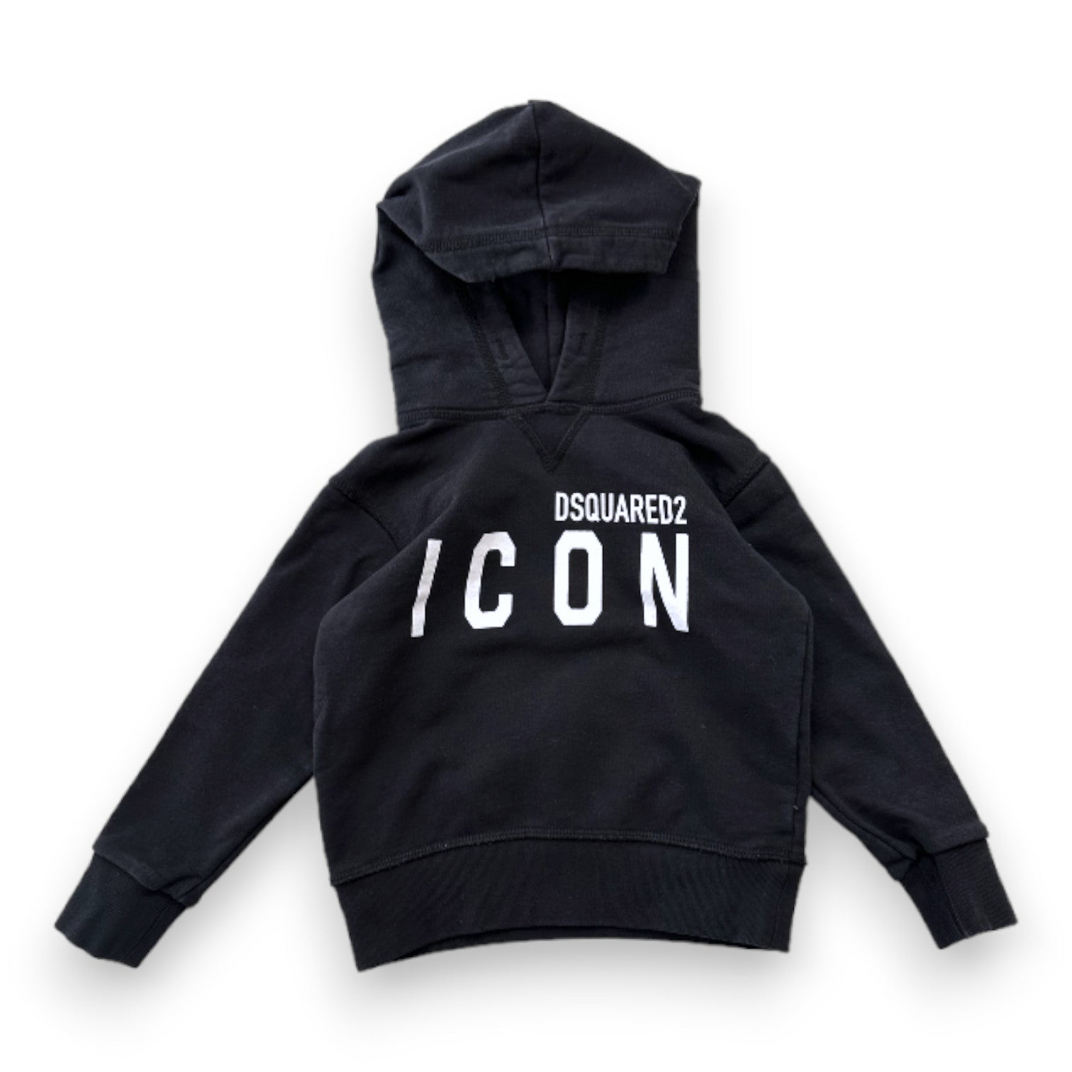 DSQUARED2 - Schwarzer Hoodie mit weißen Prints - 4 Jahre