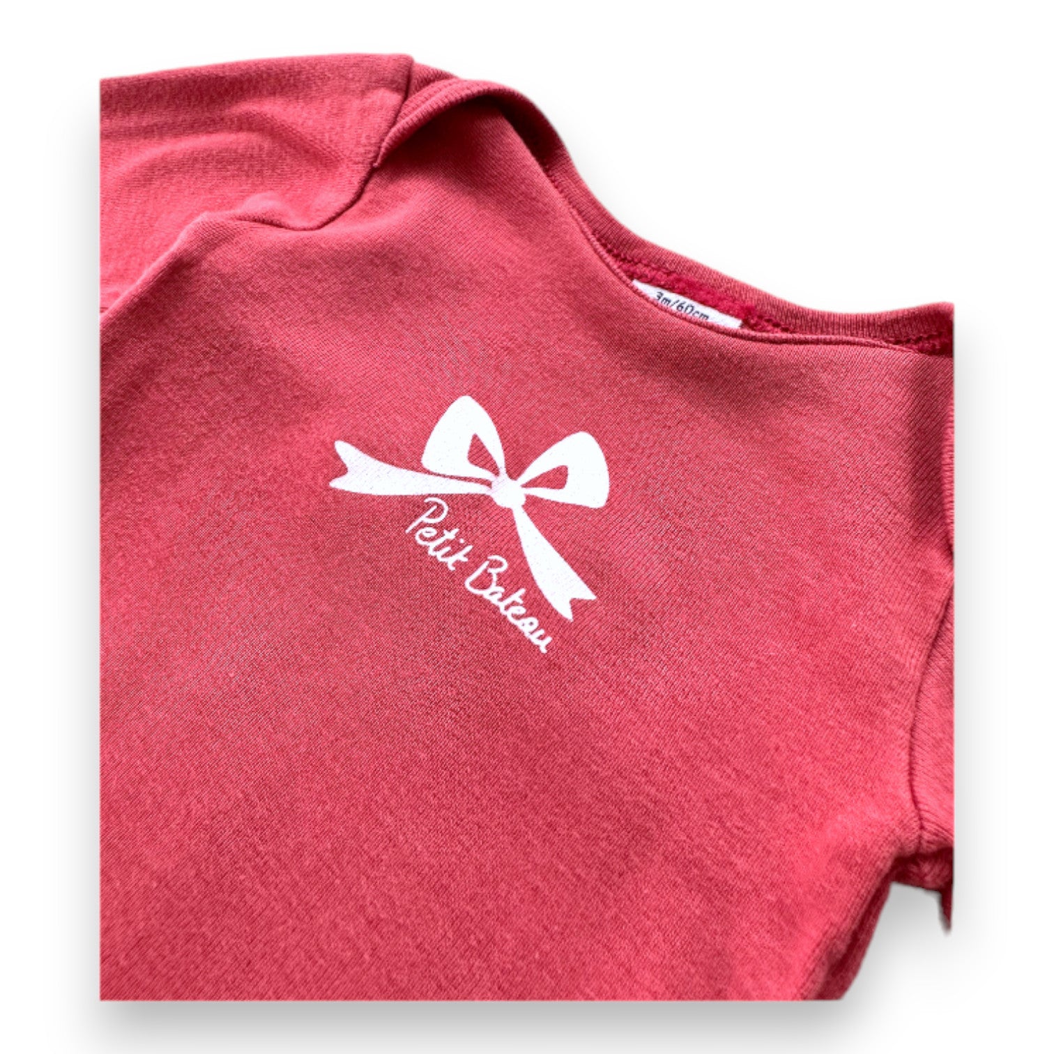 PETIT BATEAU - Rosa Langarm-Body - 3 Monate