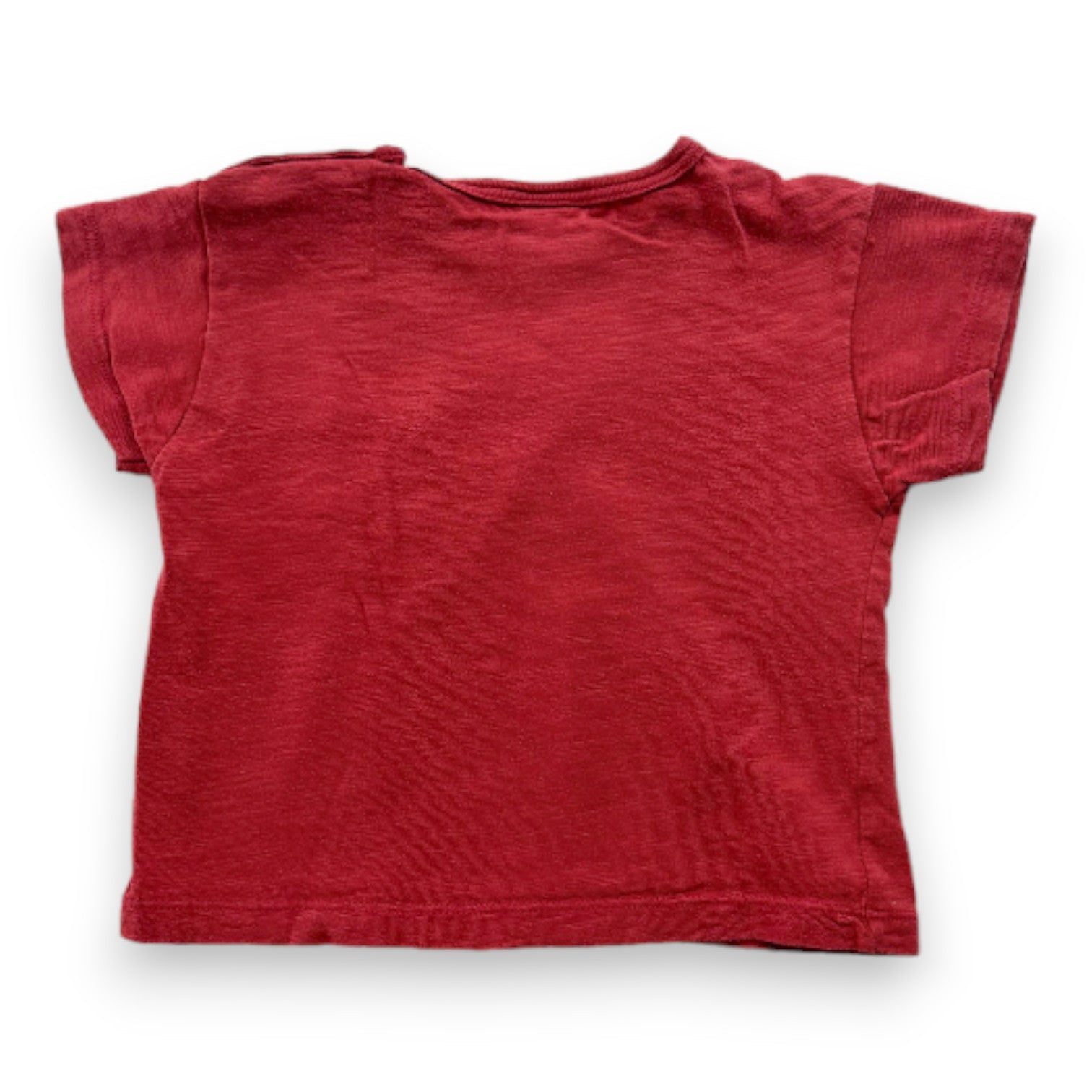 PETIT BATEAU - Rotes Kurzarm-T-Shirt - 6 Monate