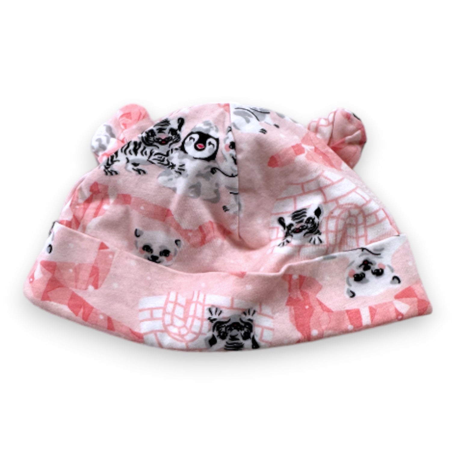 KENZO - Bonnet rose avec imprimés - 3 mois